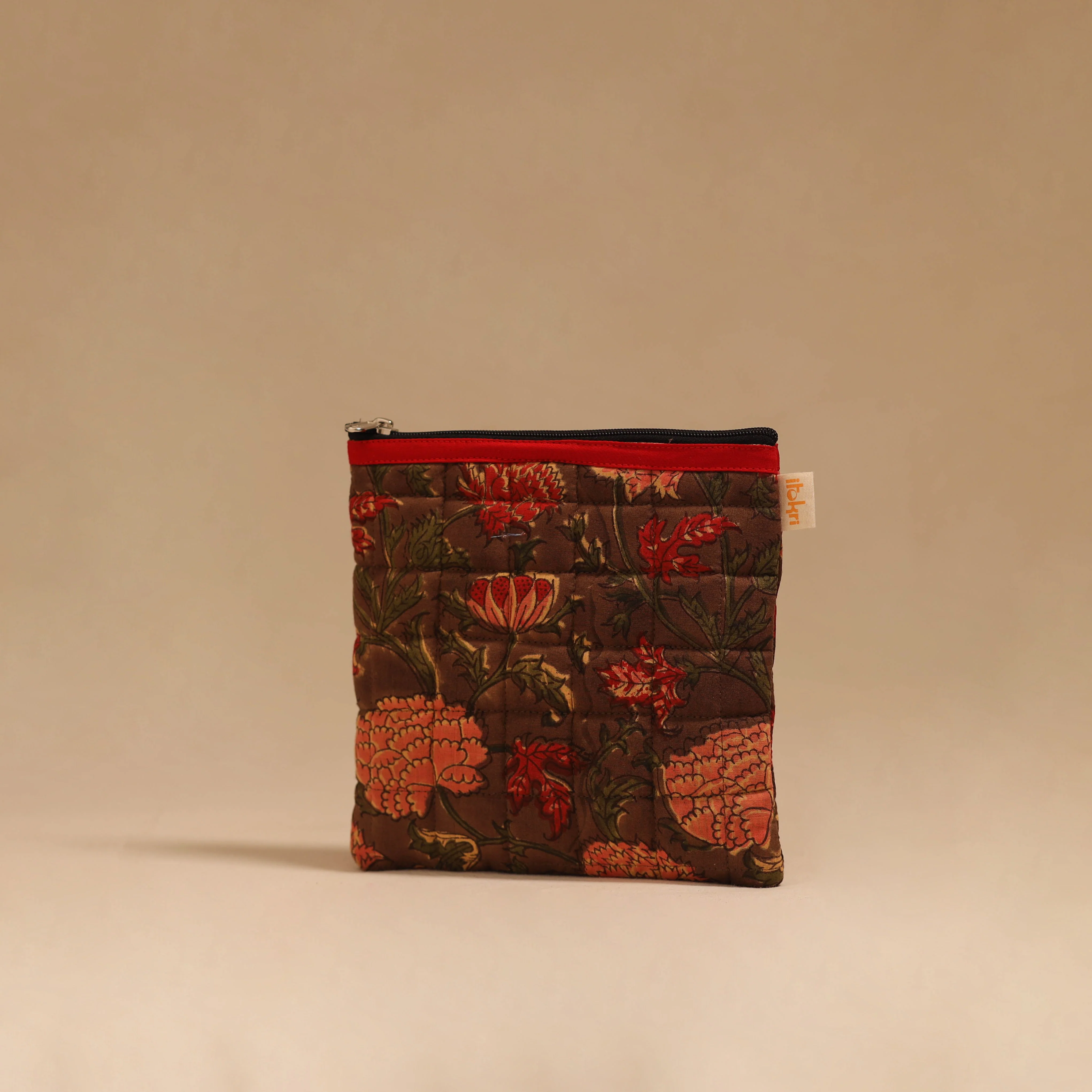 Brown - Handmade Quilted Utility Pouch 07 - Image 2