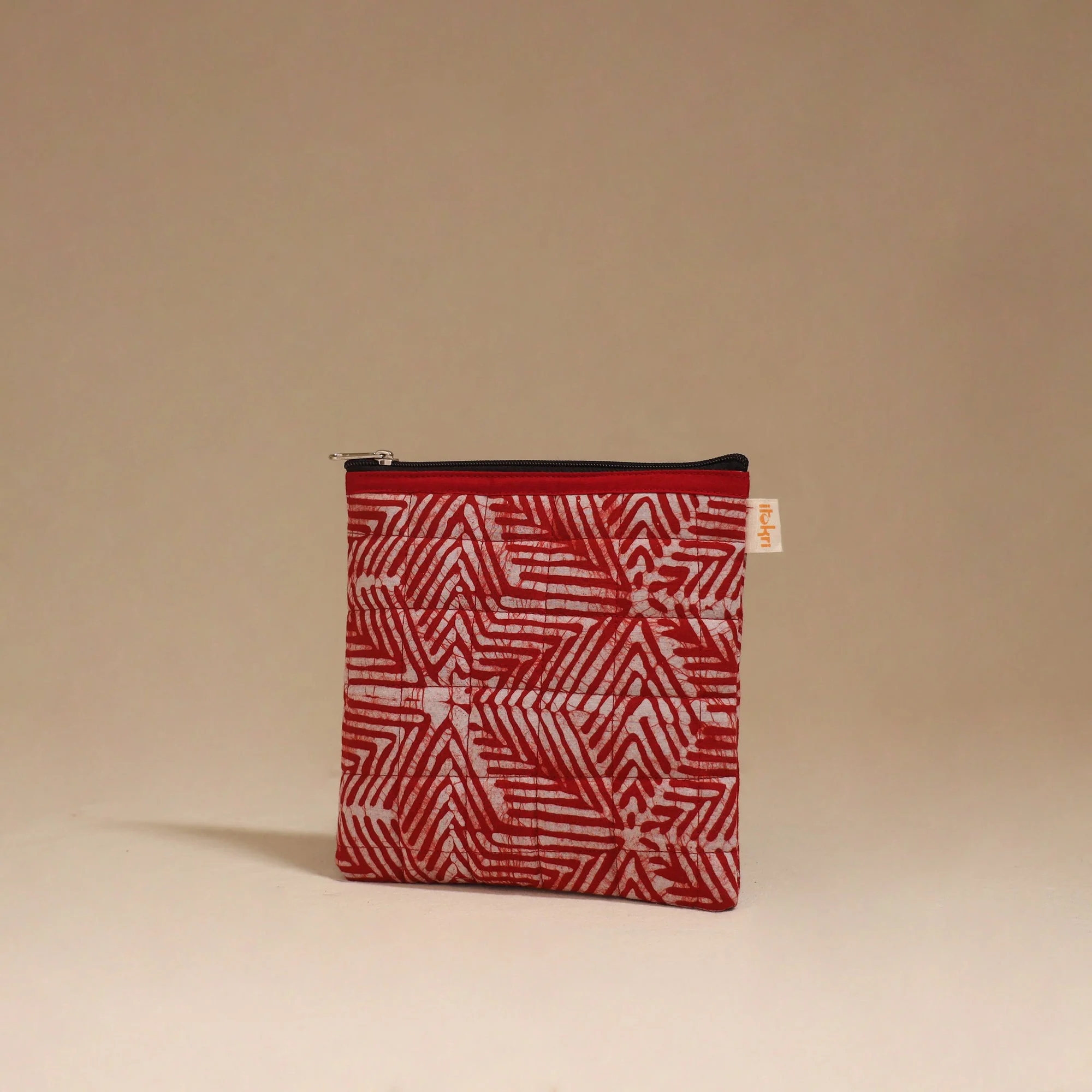 Red - Handmade Quilted Utility Pouch 10 - Image 2