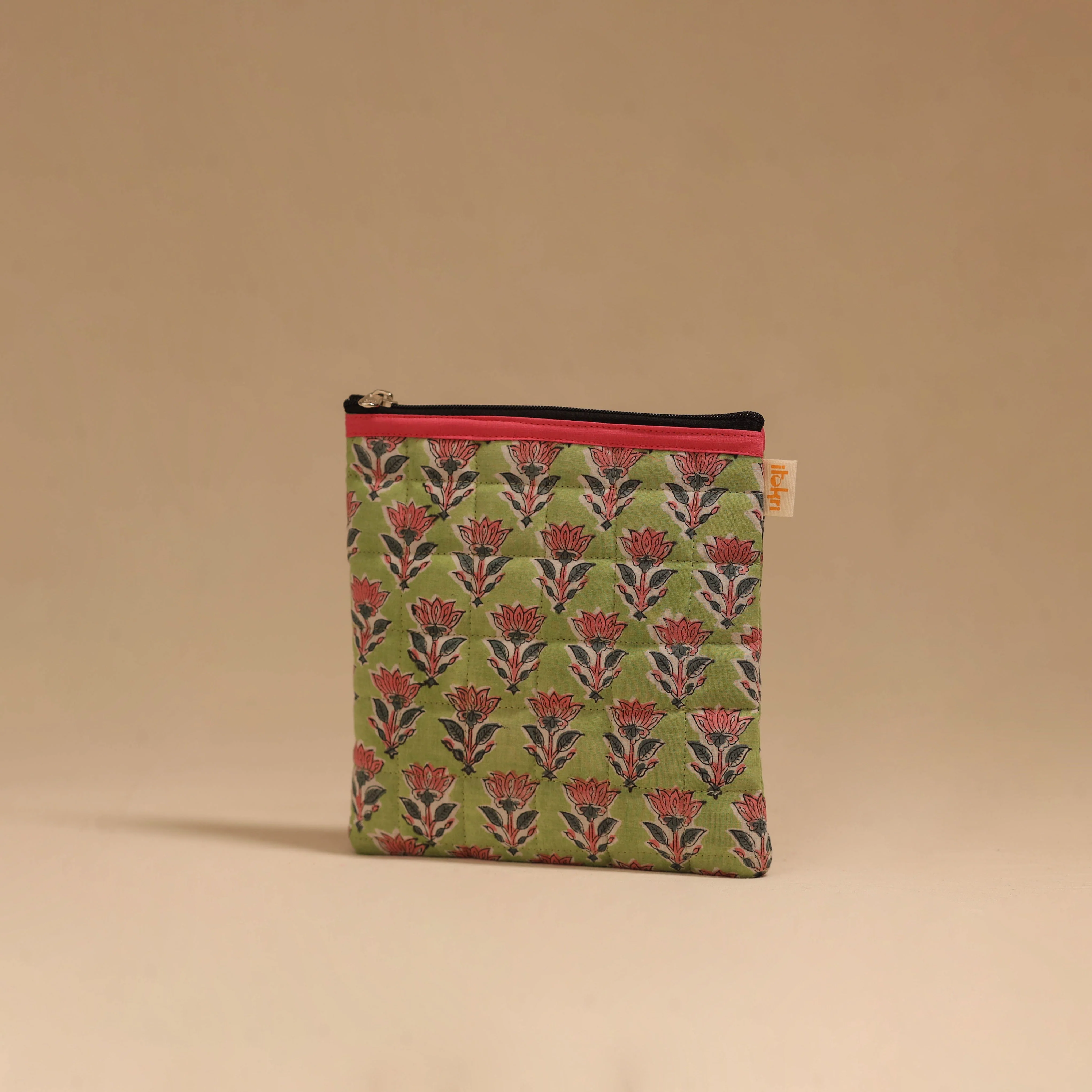 Green - Handmade Quilted Utility Pouch 10 - Image 2