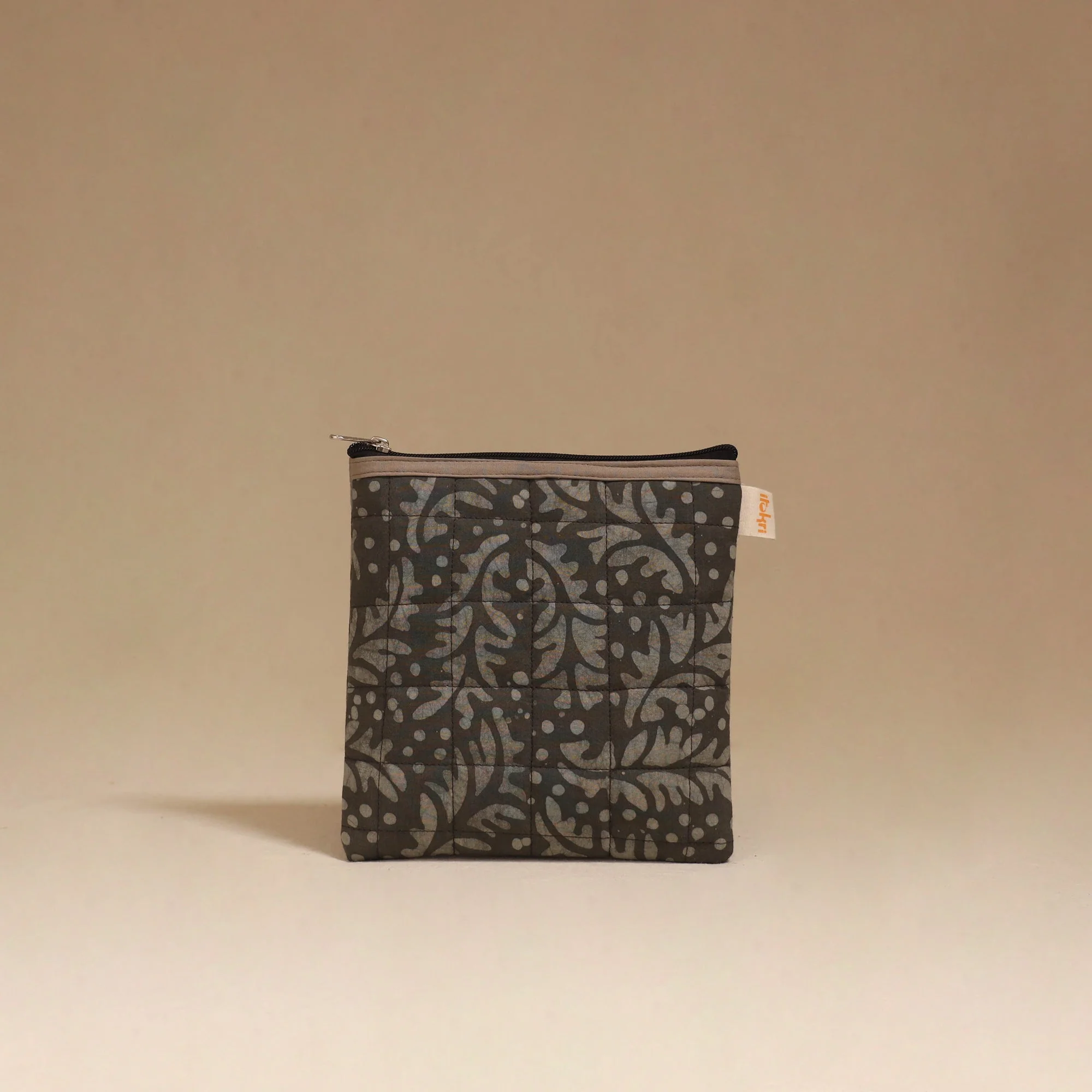 Grey - Handmade Quilted Utility Pouch 17