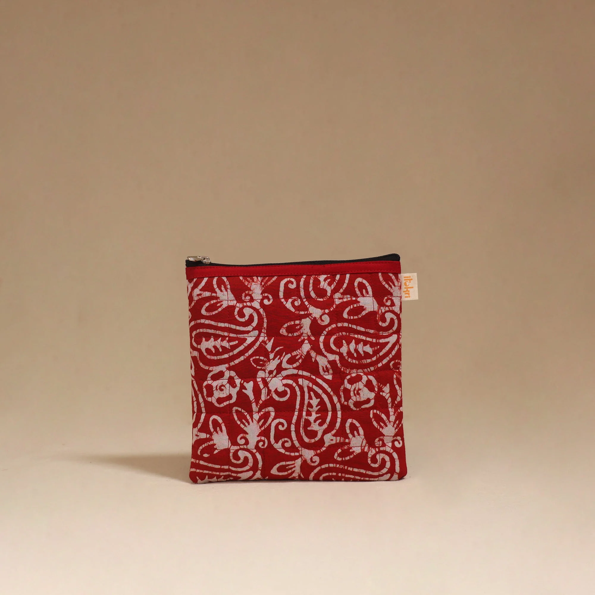 Red - Handmade Quilted Utility Pouch 19