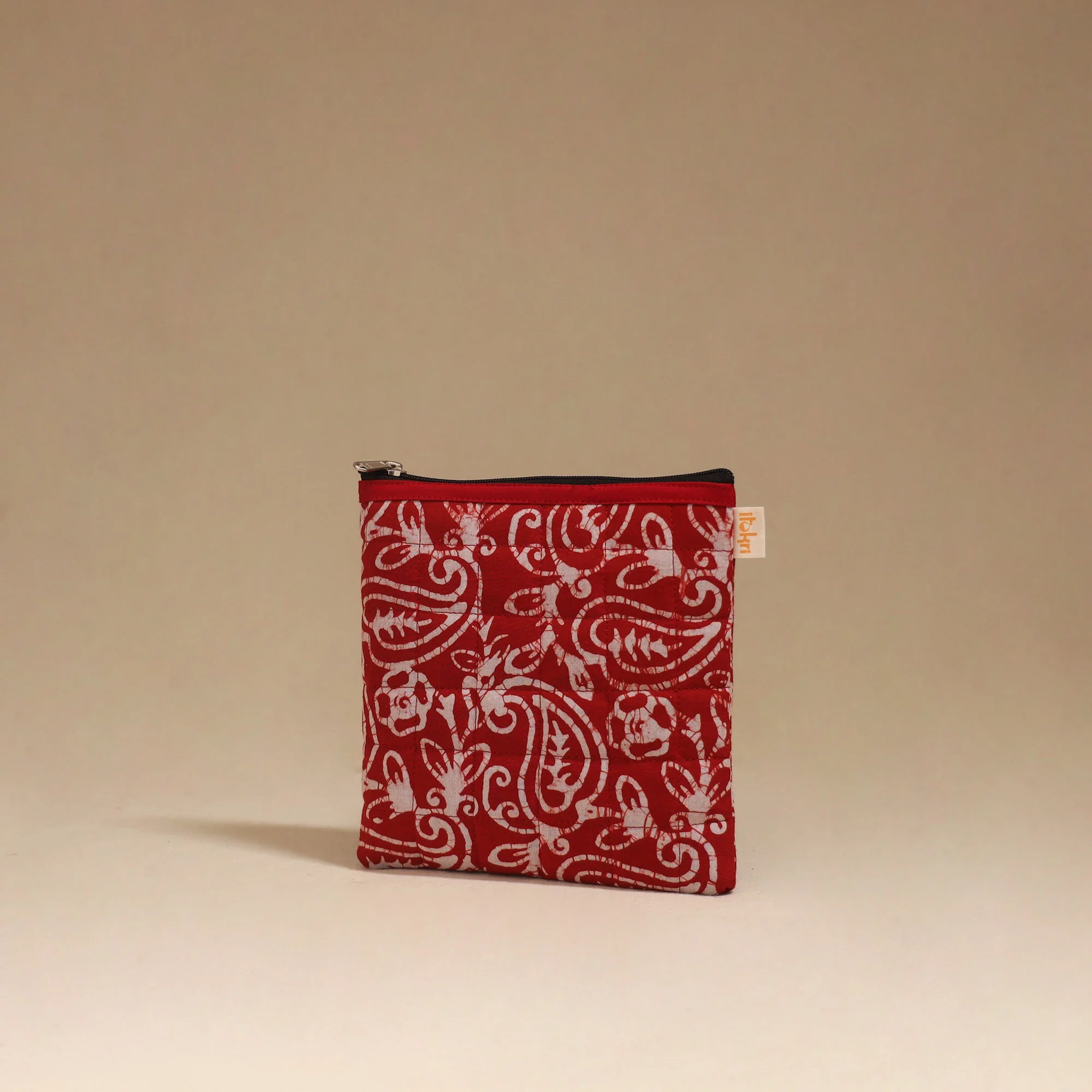 Red - Handmade Quilted Utility Pouch 19 - Image 2