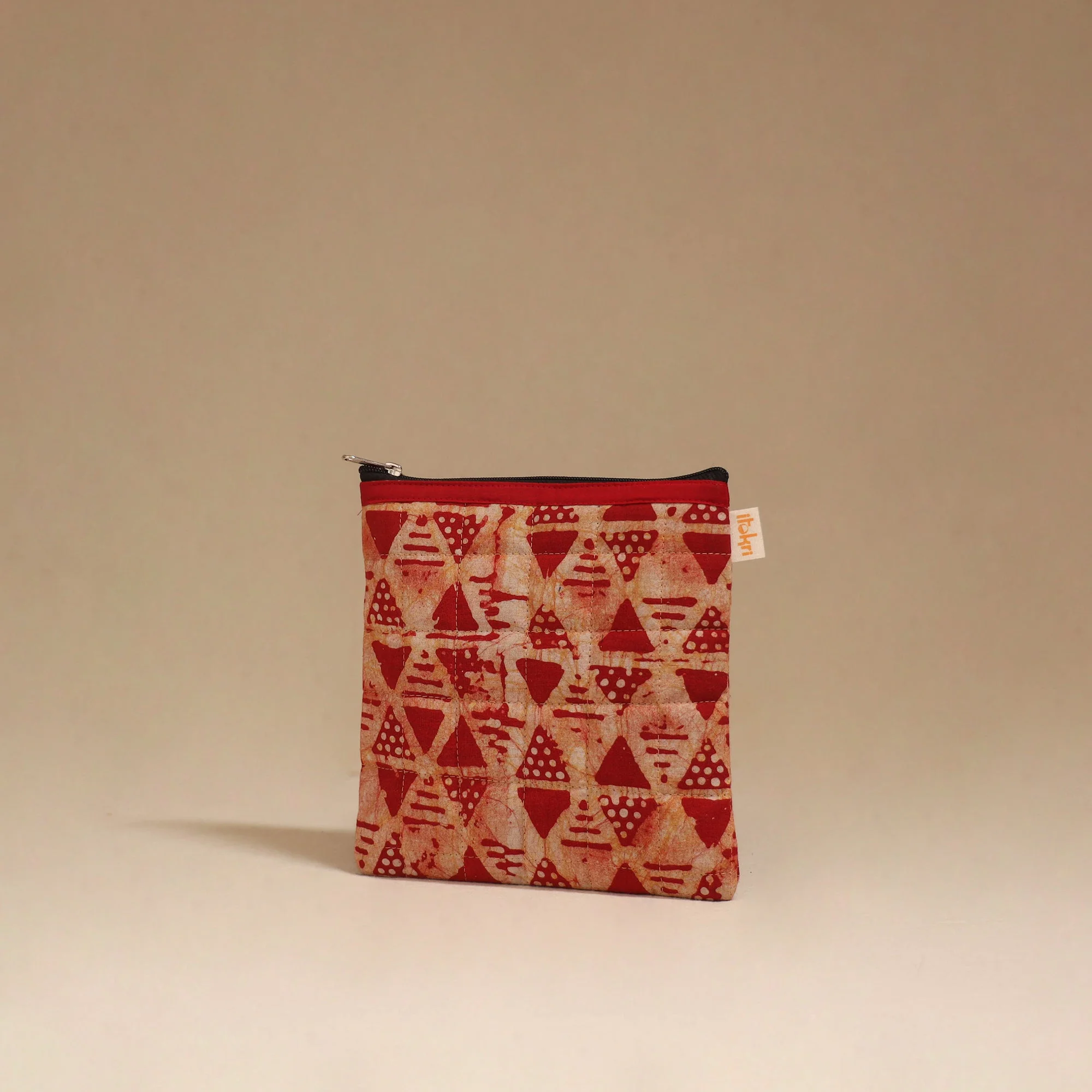 Red - Handmade Quilted Utility Pouch 20 - Image 2