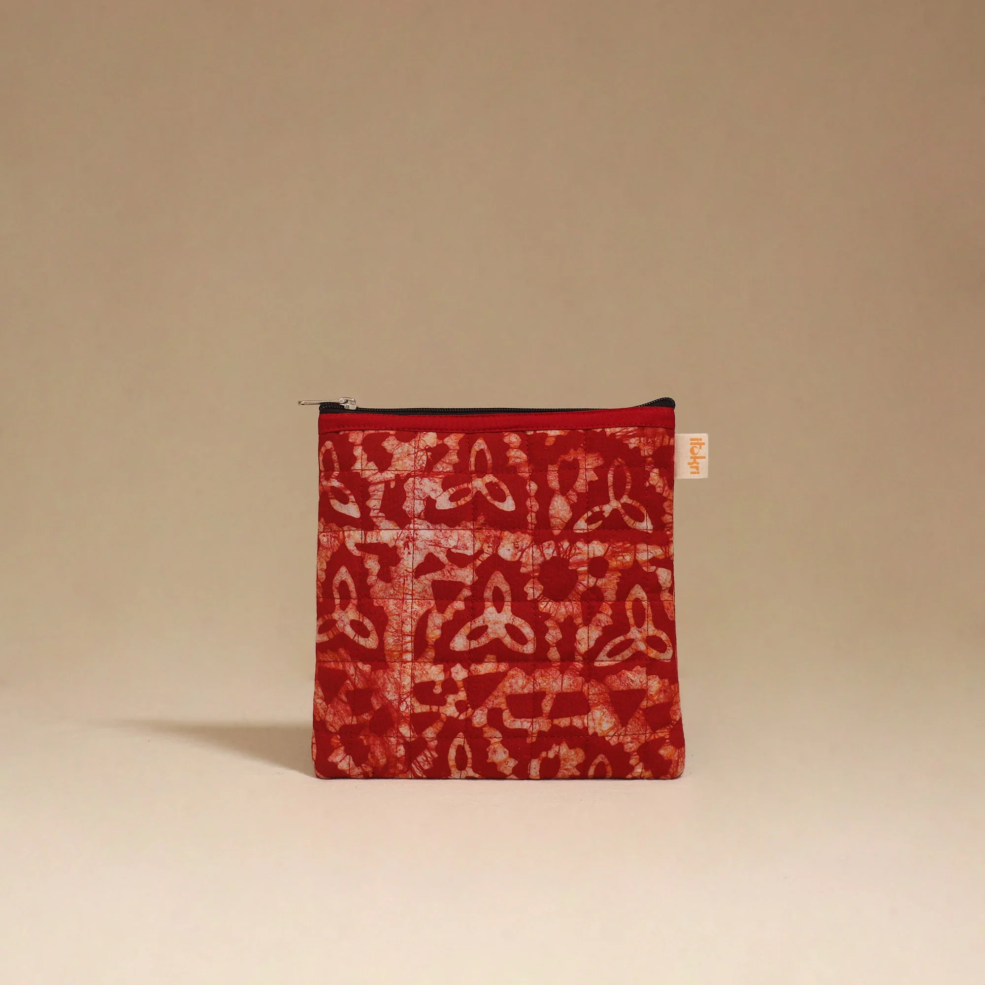 Red - Handmade Quilted Utility Pouch 23