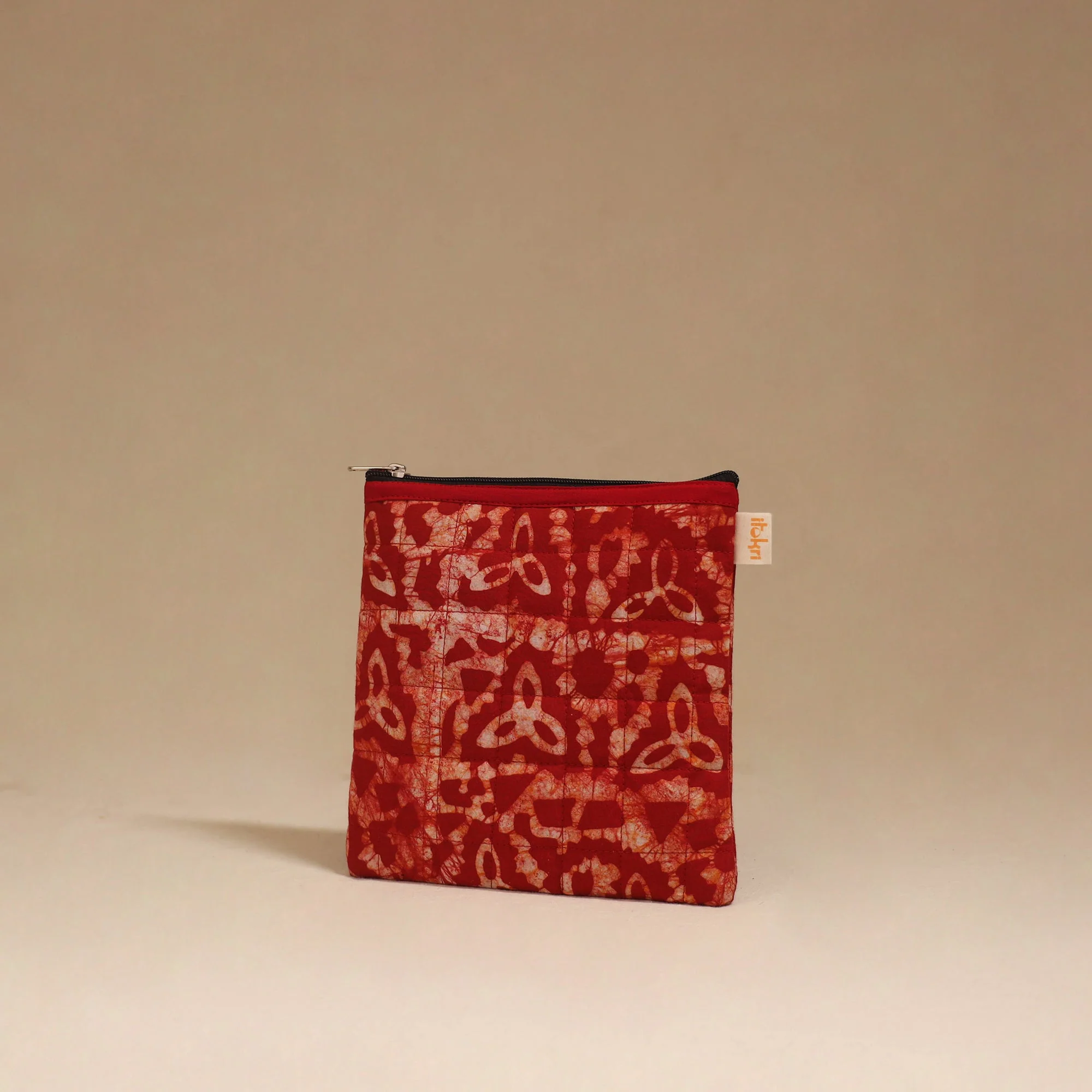 Red - Handmade Quilted Utility Pouch 23 - Image 2