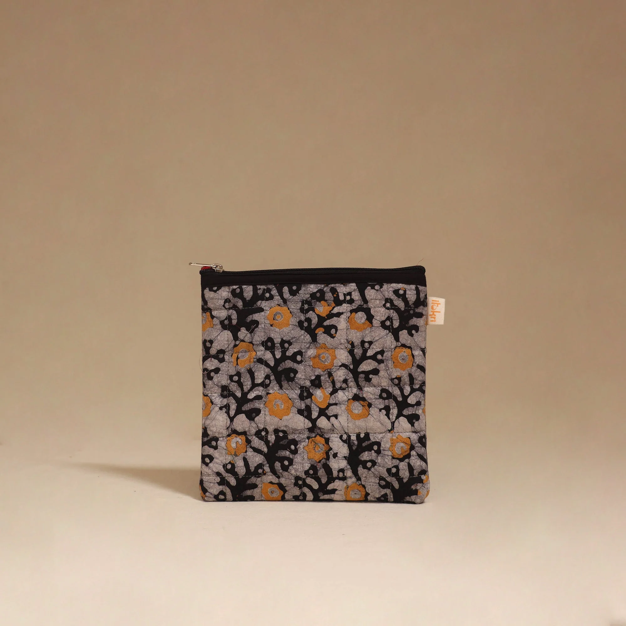 Black - Handmade Quilted Utility Pouch 25
