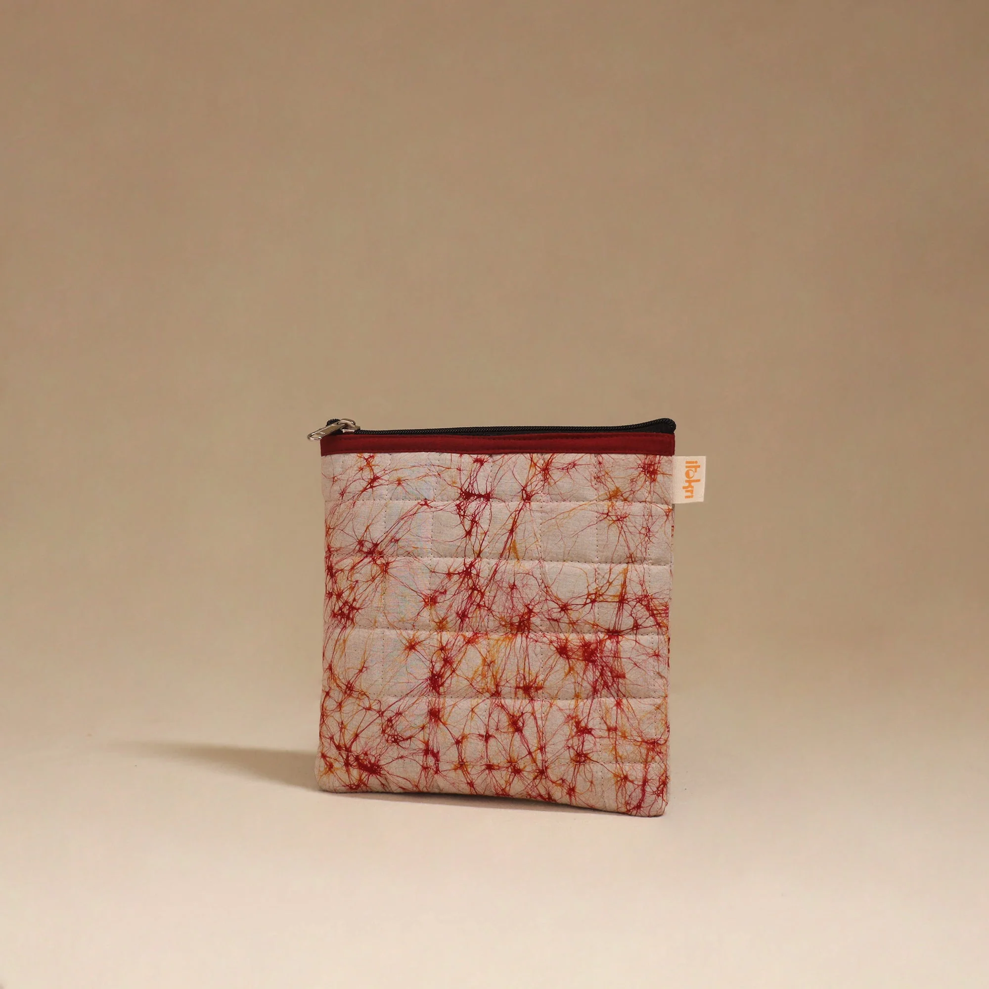 Red - Handmade Quilted Utility Pouch 30 - Image 2
