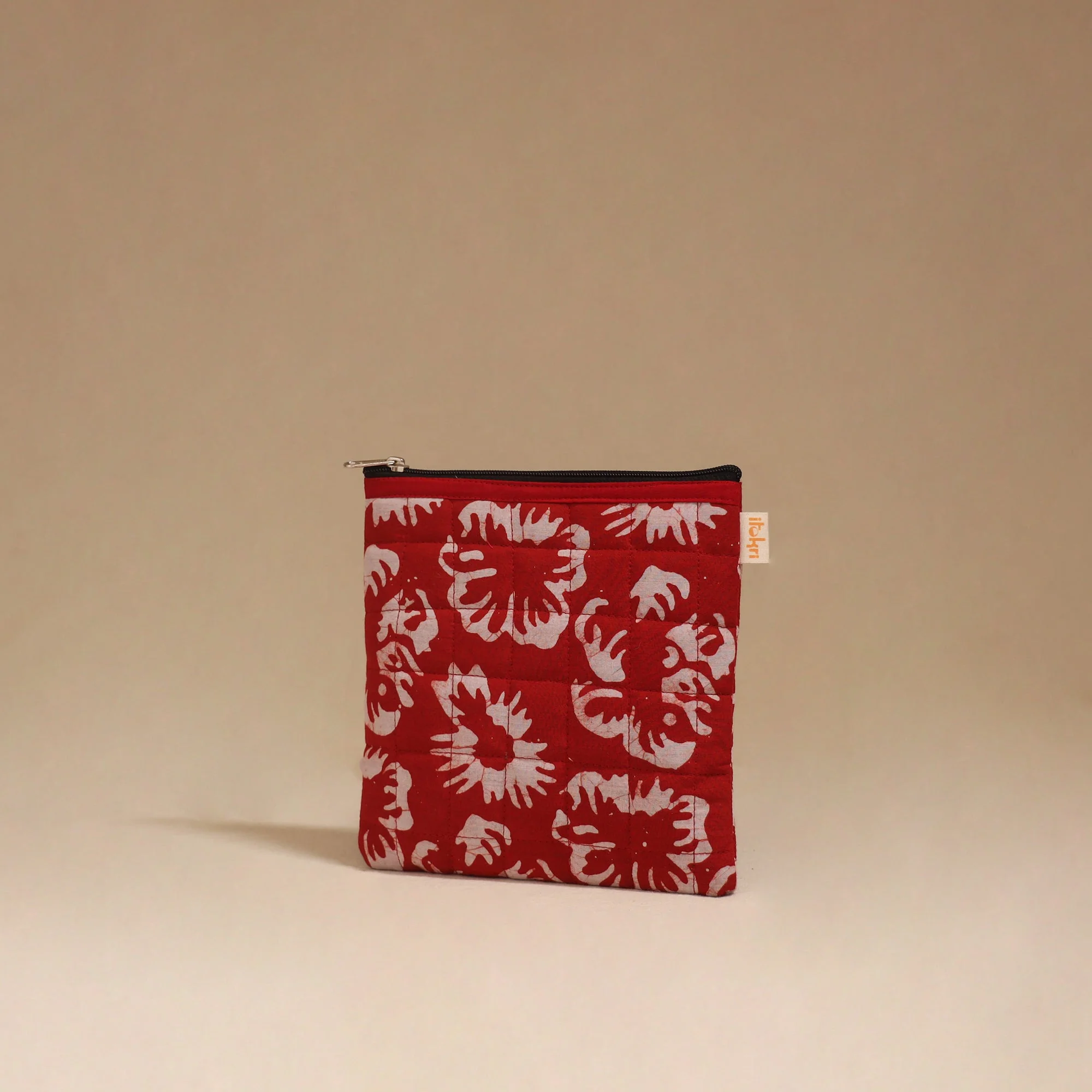 Red - Handmade Quilted Utility Pouch 33 - Image 2