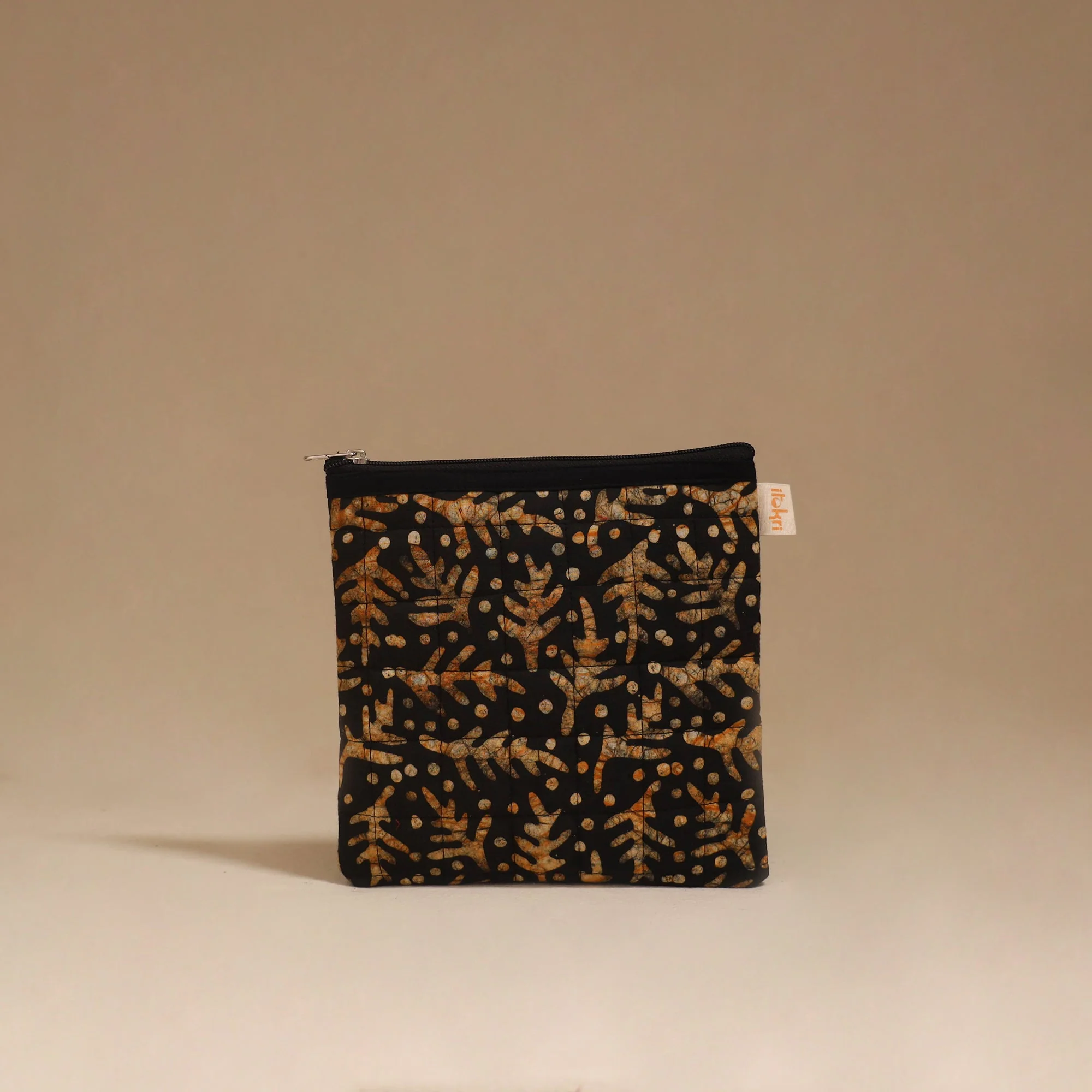 Black - Handmade Quilted Utility Pouch 37