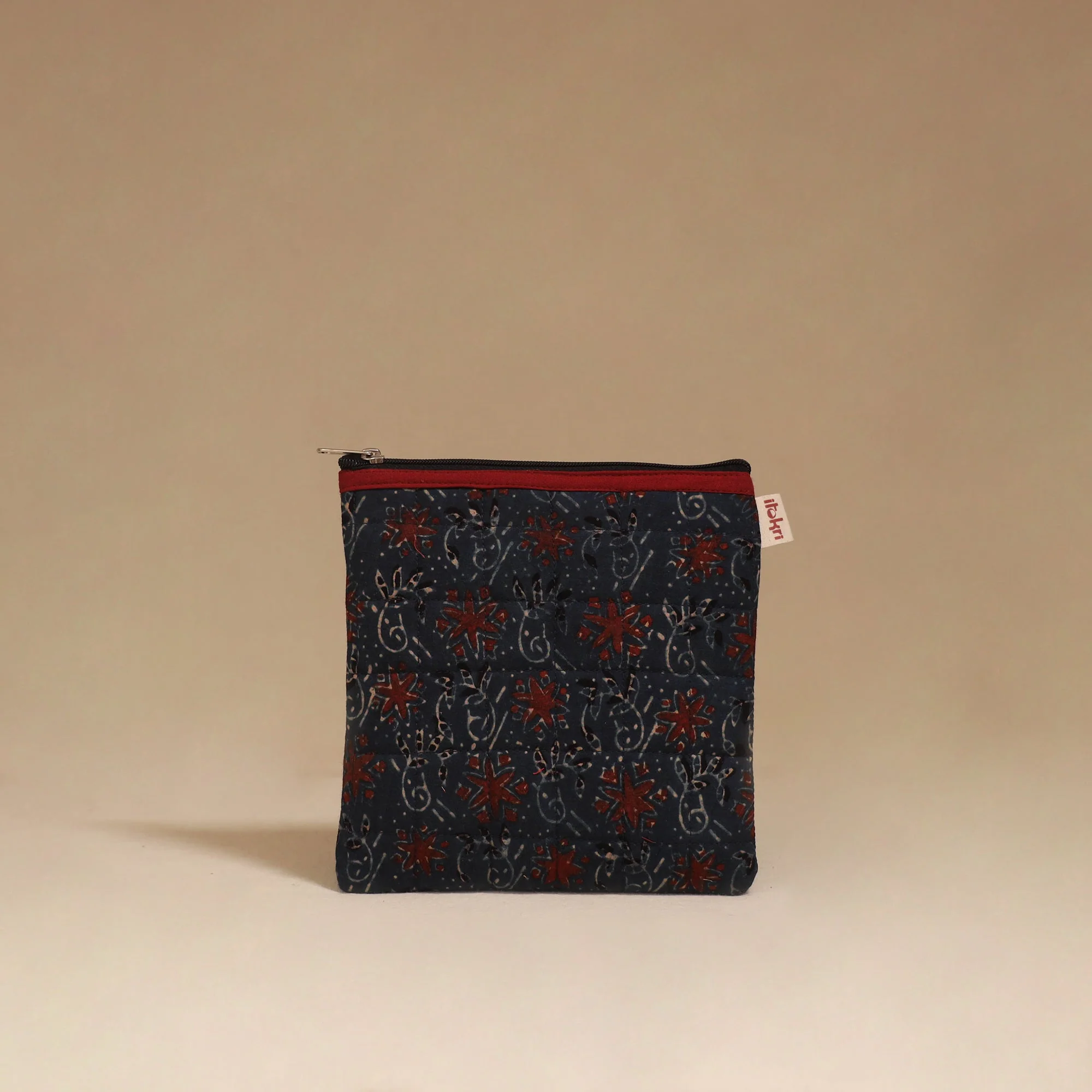 Blue - Handmade Quilted Utility Pouch 46