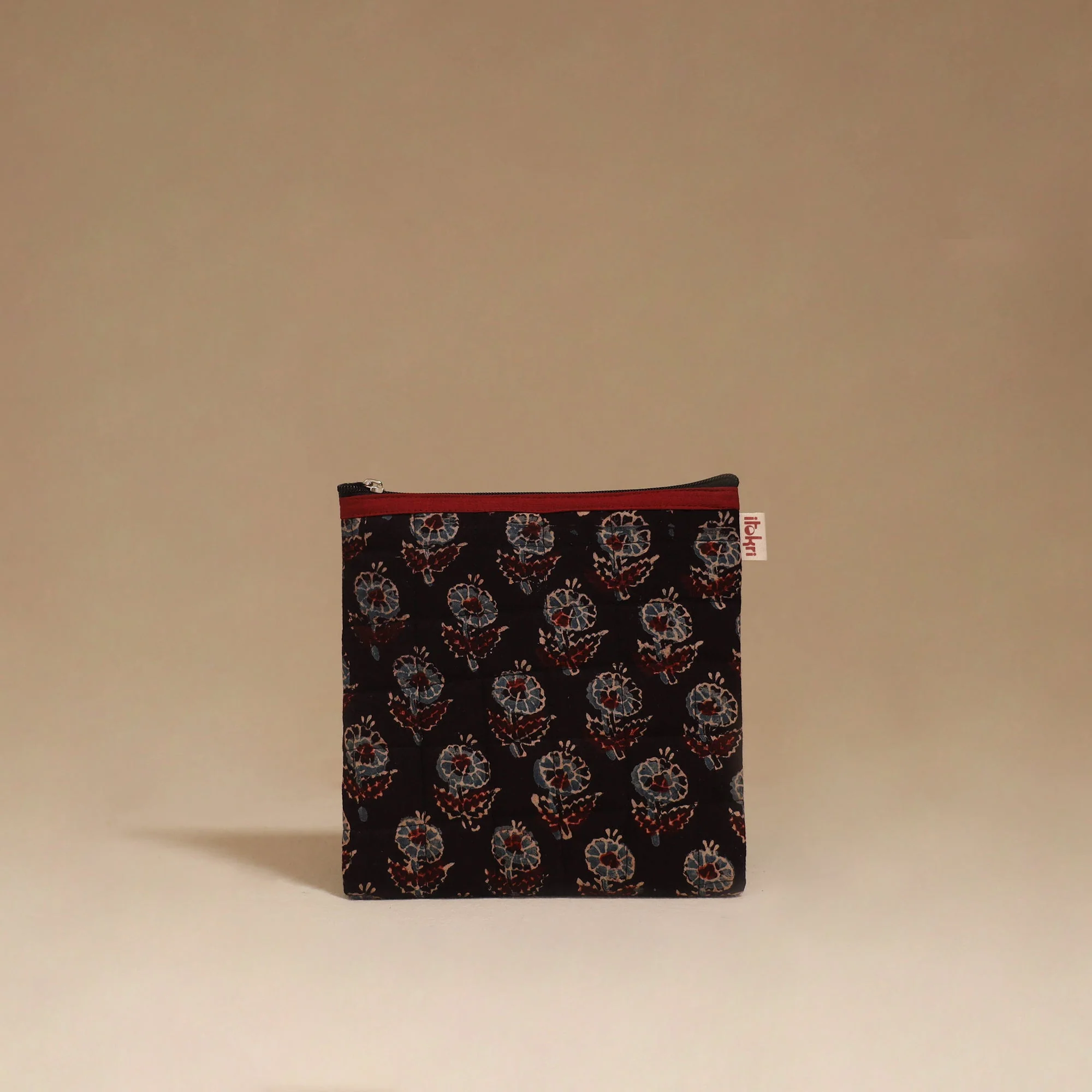 Black - Handmade Quilted Utility Pouch 47
