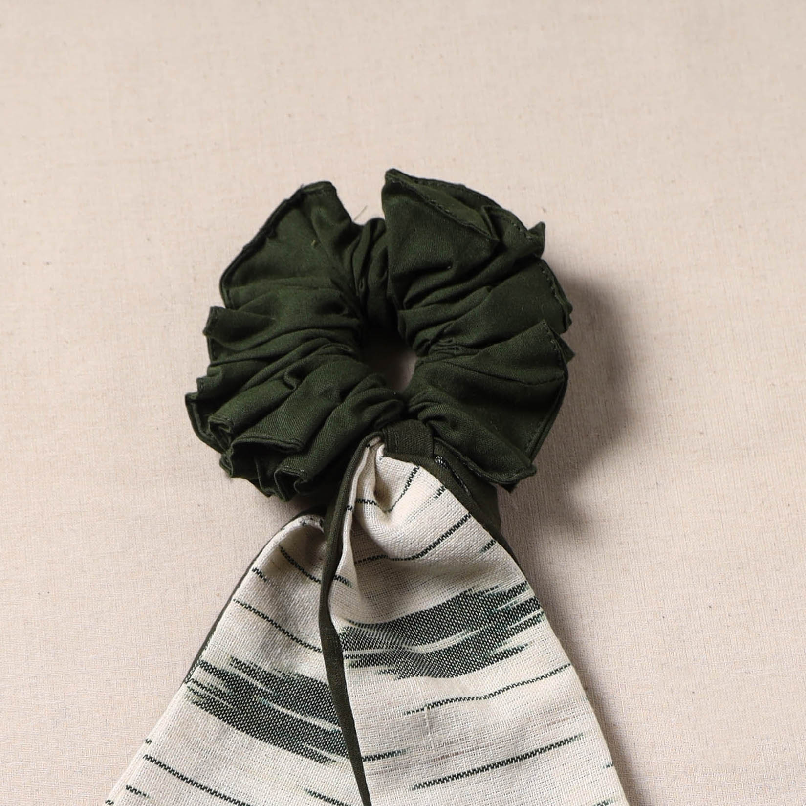 Multicolor - Handmade Rubber Band/Scarf Scrunchie 08 - Image 2