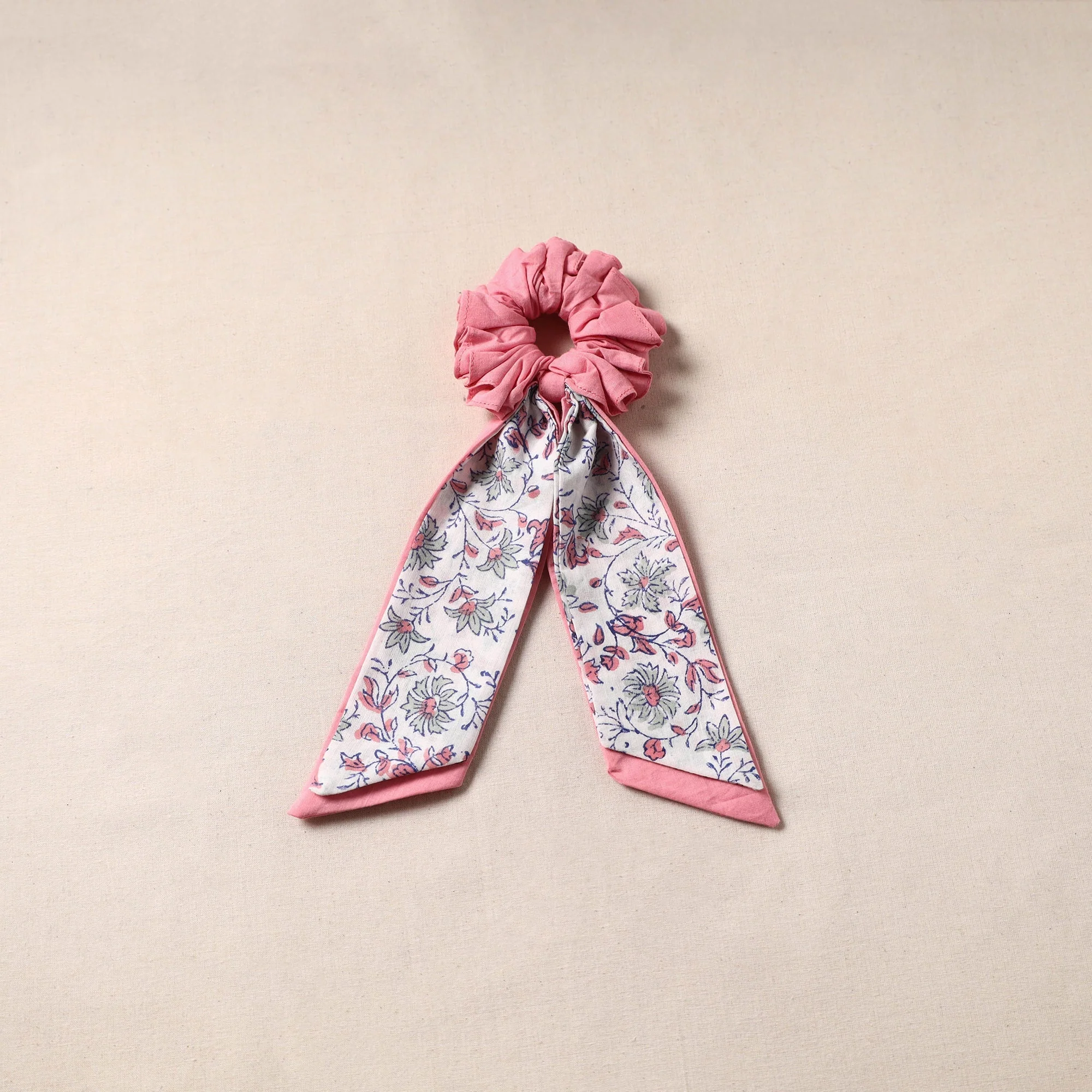Pink - Handmade Rubber Band/Scarf Scrunchie 18