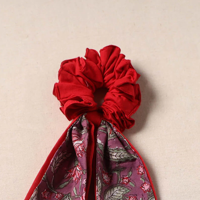 Multicolor - Handmade Rubber Band/Scarf Scrunchie 27 - Image 2