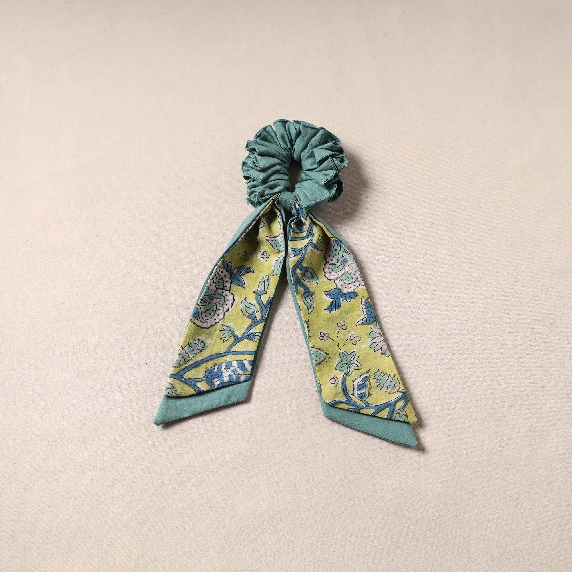 Green - Handmade Rubber Band/Scarf Scrunchie 28