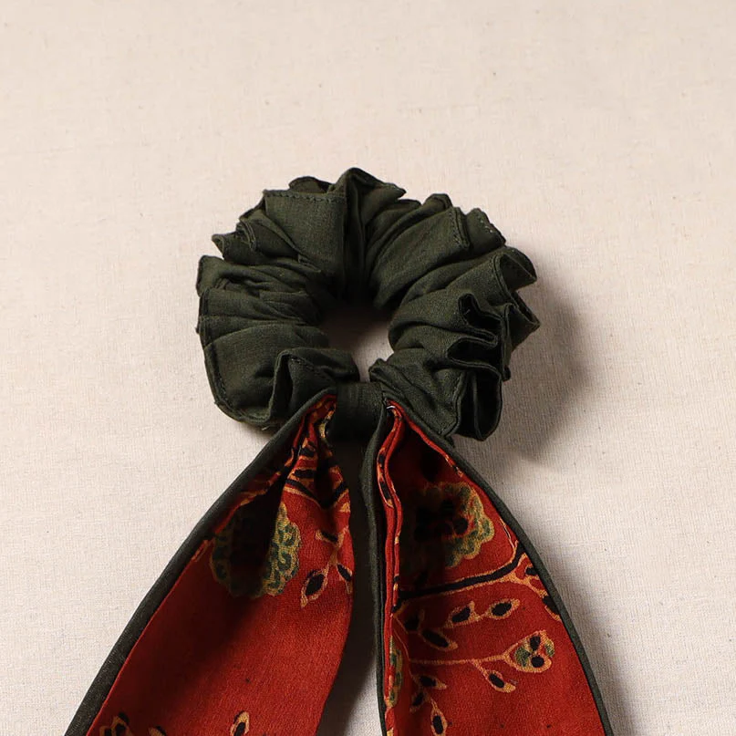 Multicolor - Handmade Rubber Band/Scarf Scrunchie 29 - Image 2