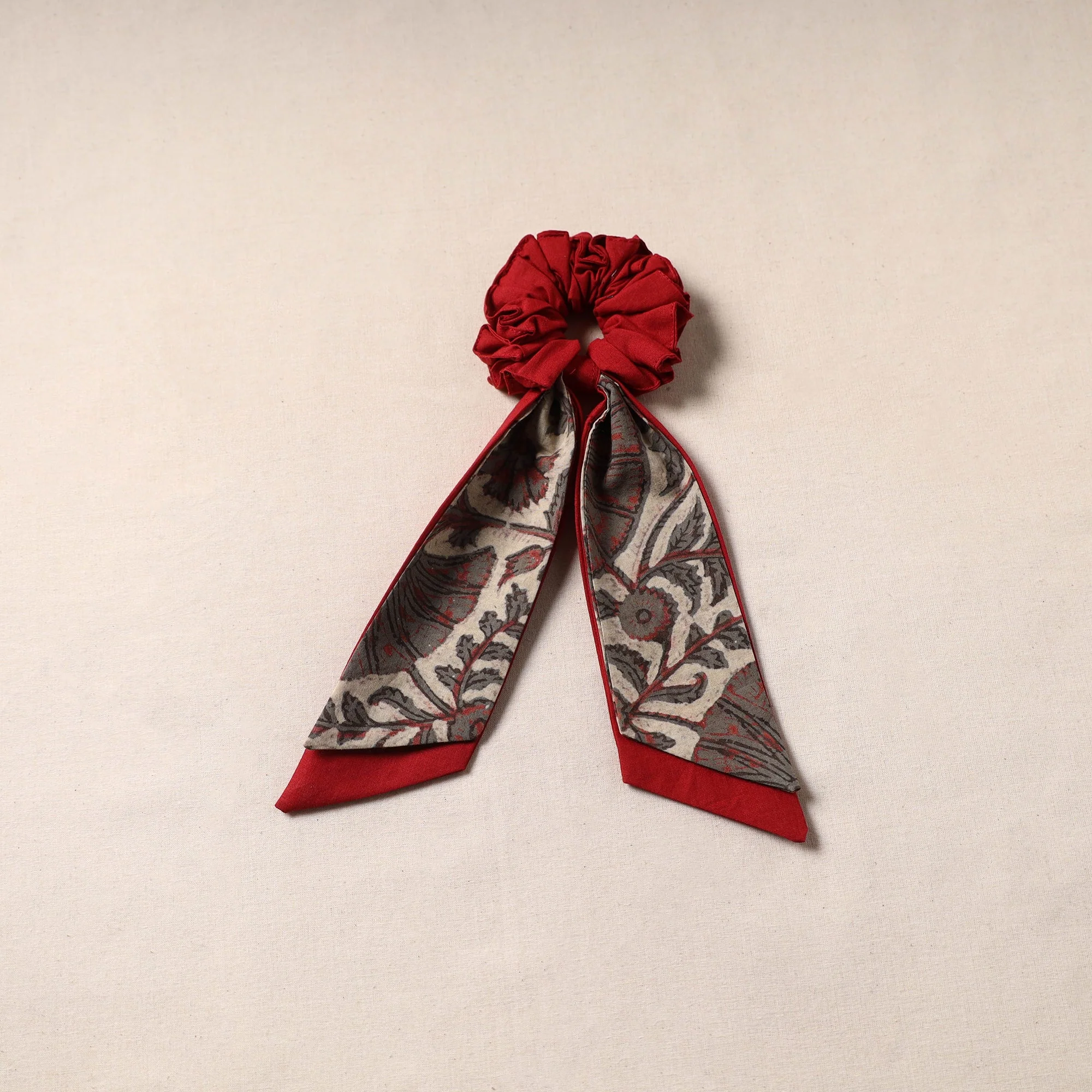 Red - Handmade Rubber Band/Scarf Scrunchie 39