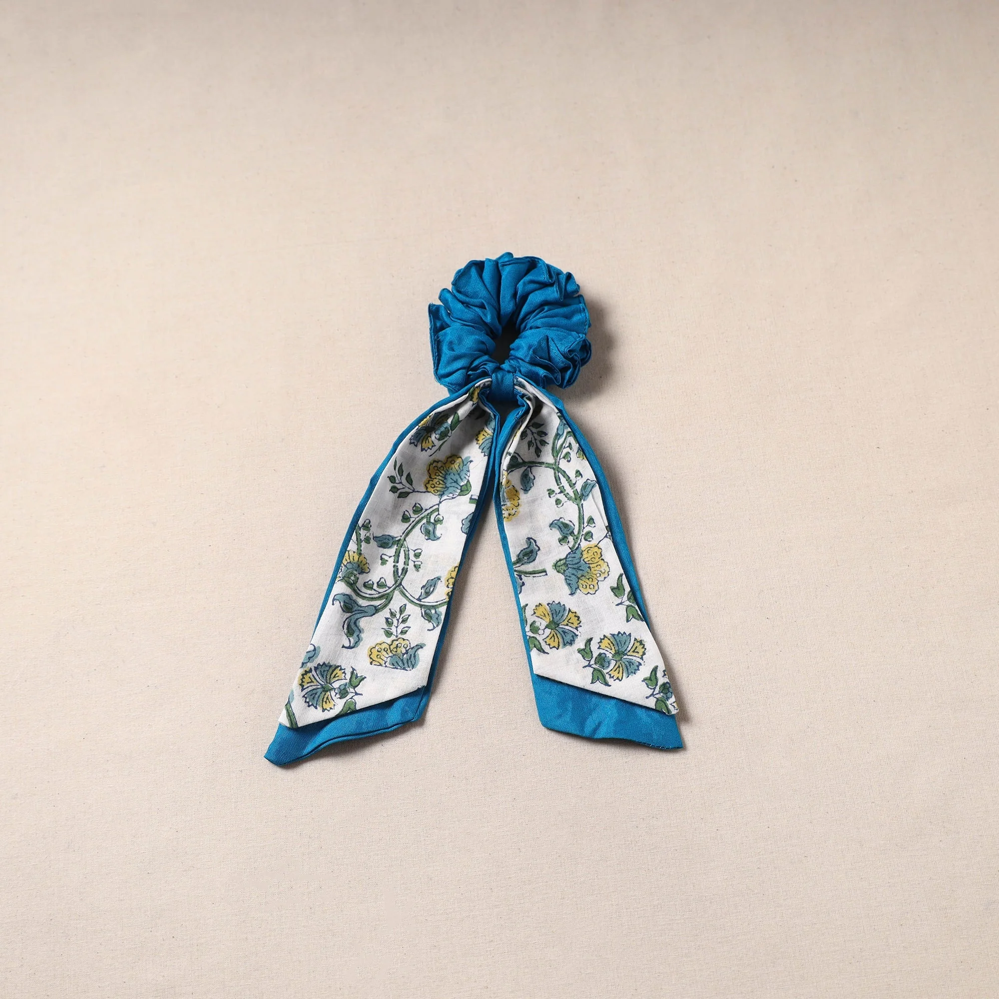 Blue - Handmade Rubber Band/Scarf Scrunchie 91