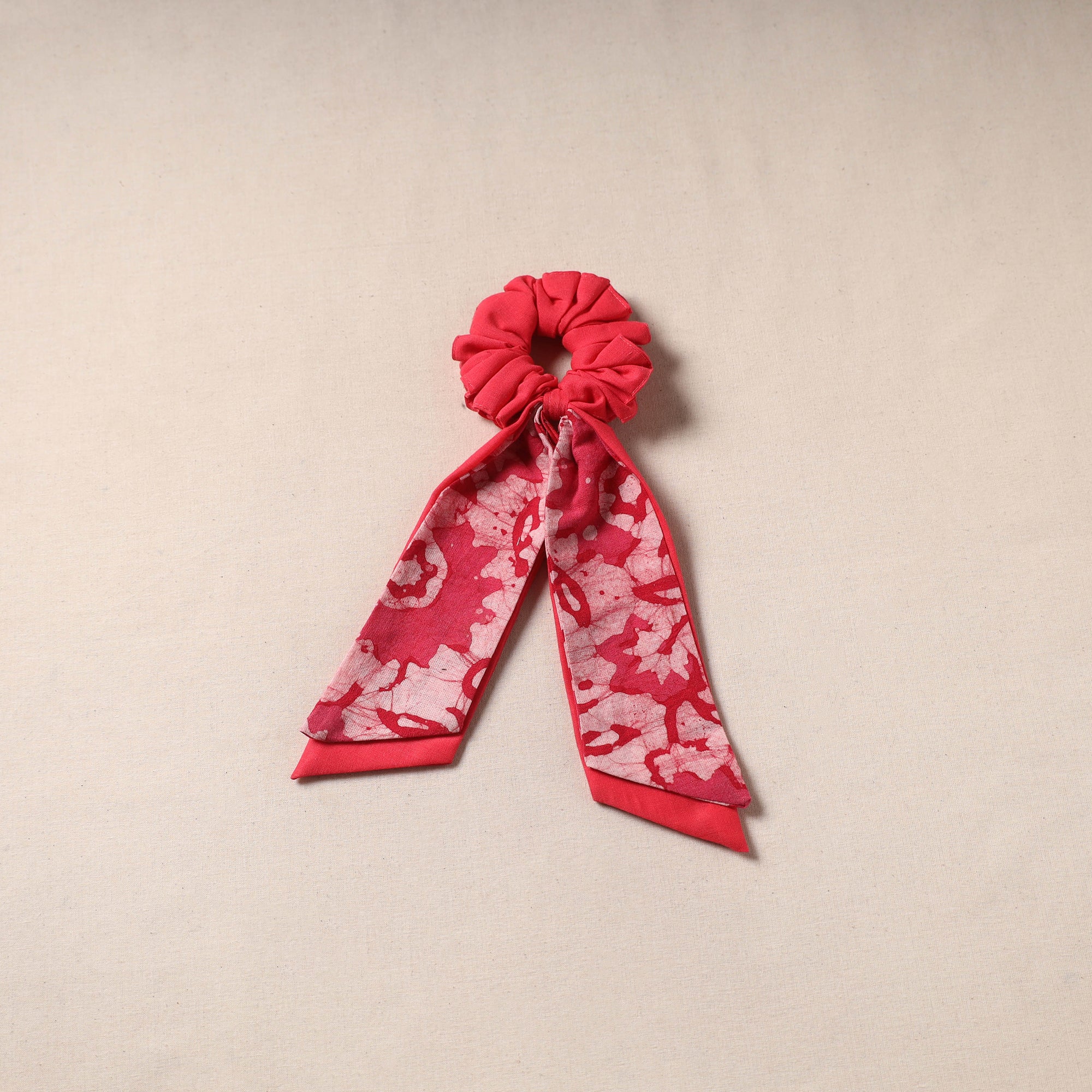 Red - Handmade Rubber Band/Scarf Scrunchie 92