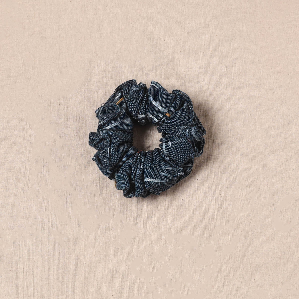 Blue - Handmade Rubber Band/Scrunchie 134 - Image 2