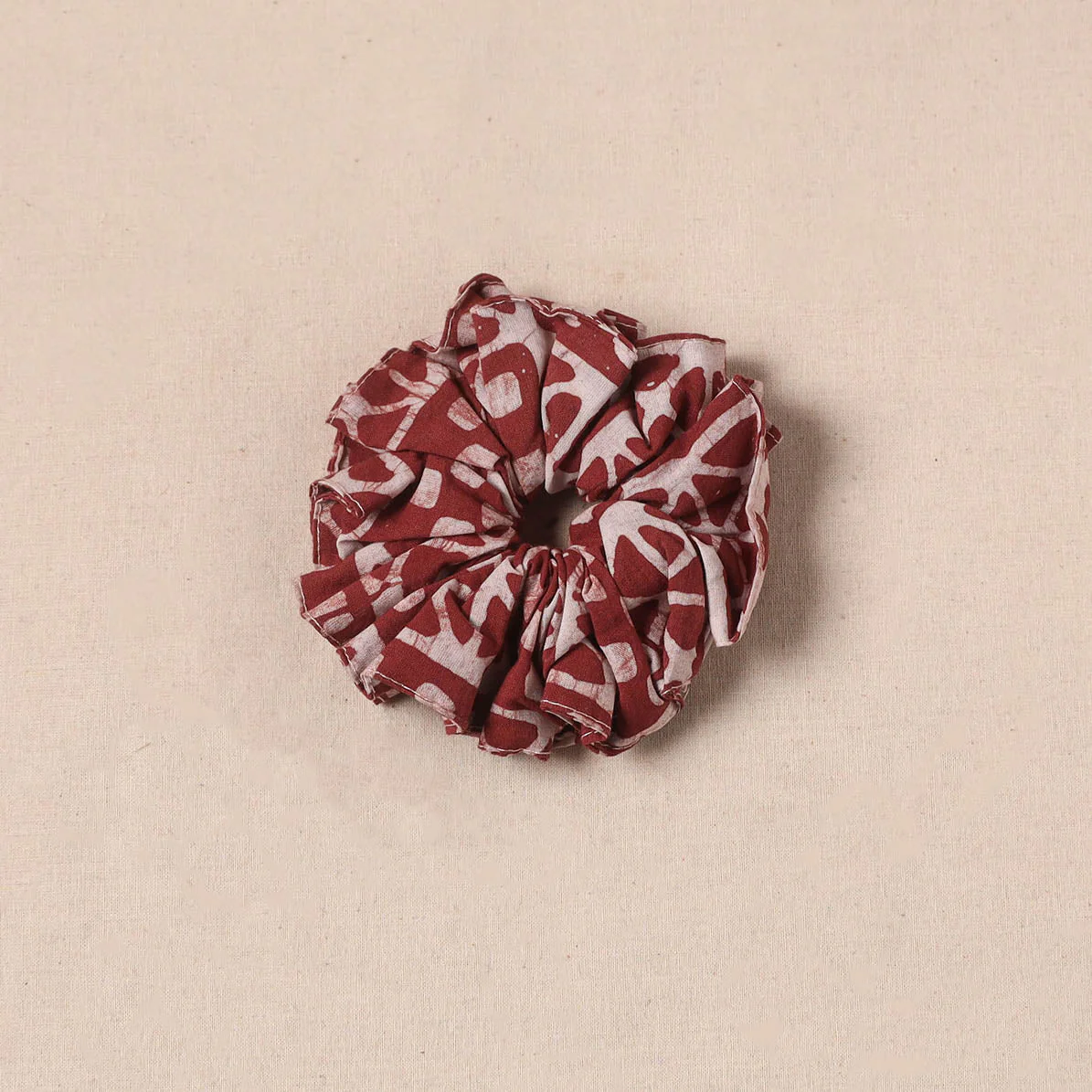 Red - Handmade Rubber Band/Scrunchie 136 - Image 2
