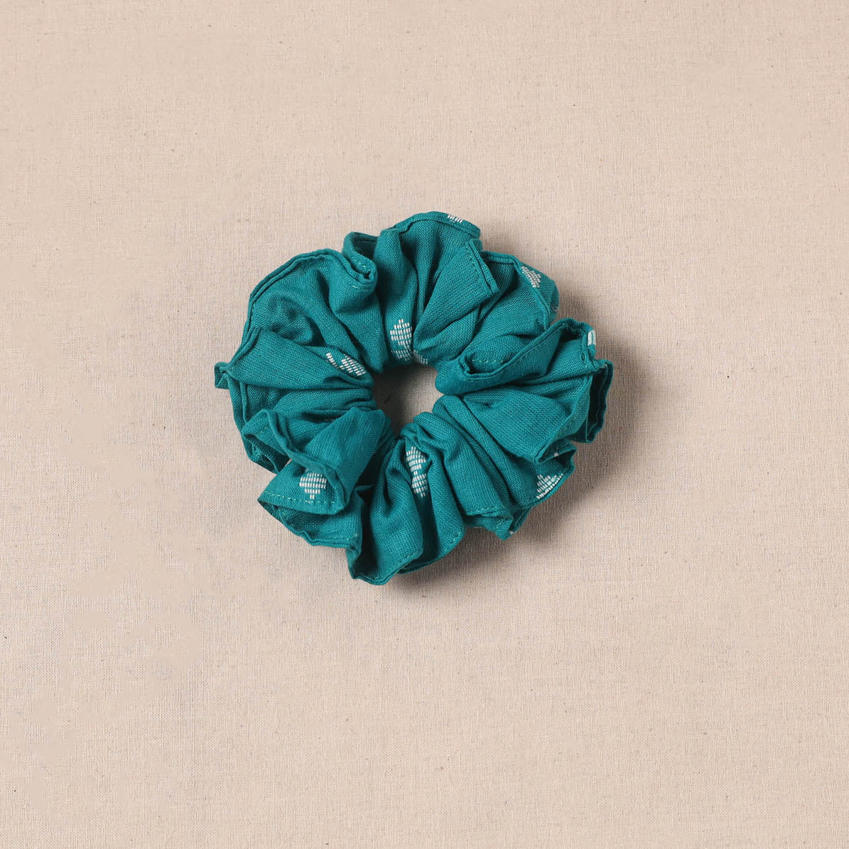 Green - Handmade Rubber Band/Scrunchie 50 - Image 2