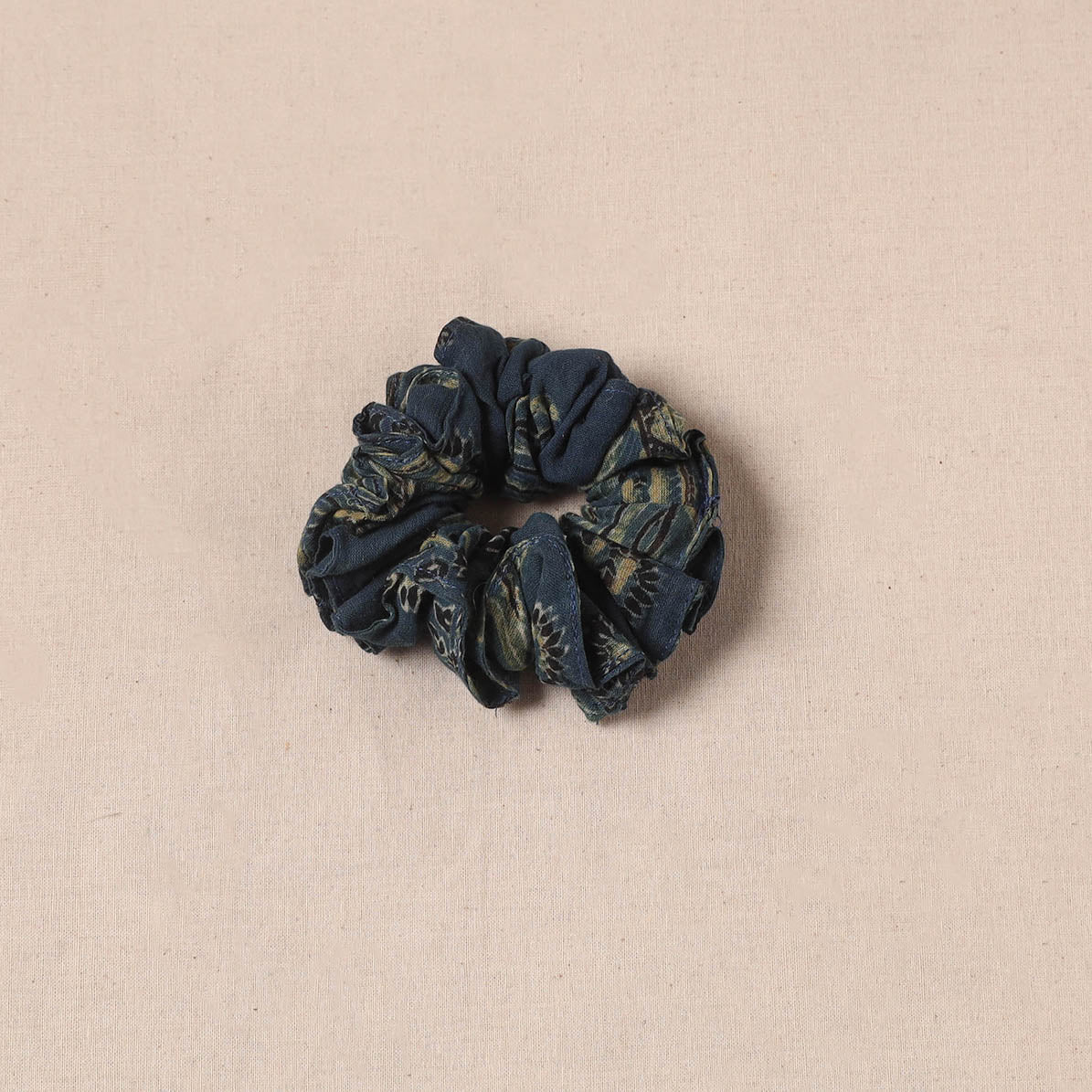 Blue - Handmade Rubber Band/Scrunchie 53 - Image 2