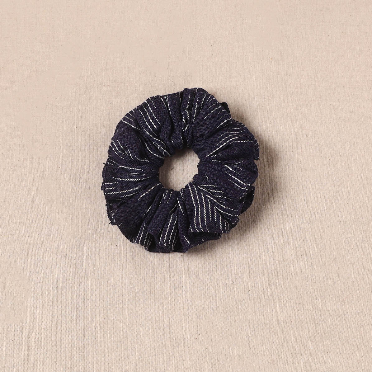 Black - Handmade Rubber Band/Scrunchie 57 - Image 2