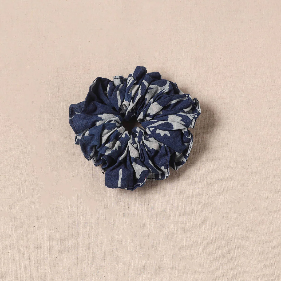 Blue - Handmade Rubber Band/Scrunchie 60 - Image 2