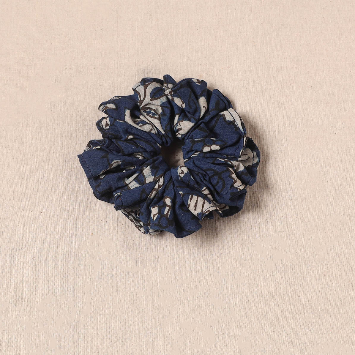 Blue - Handmade Rubber Band/Scrunchie 88 - Image 2