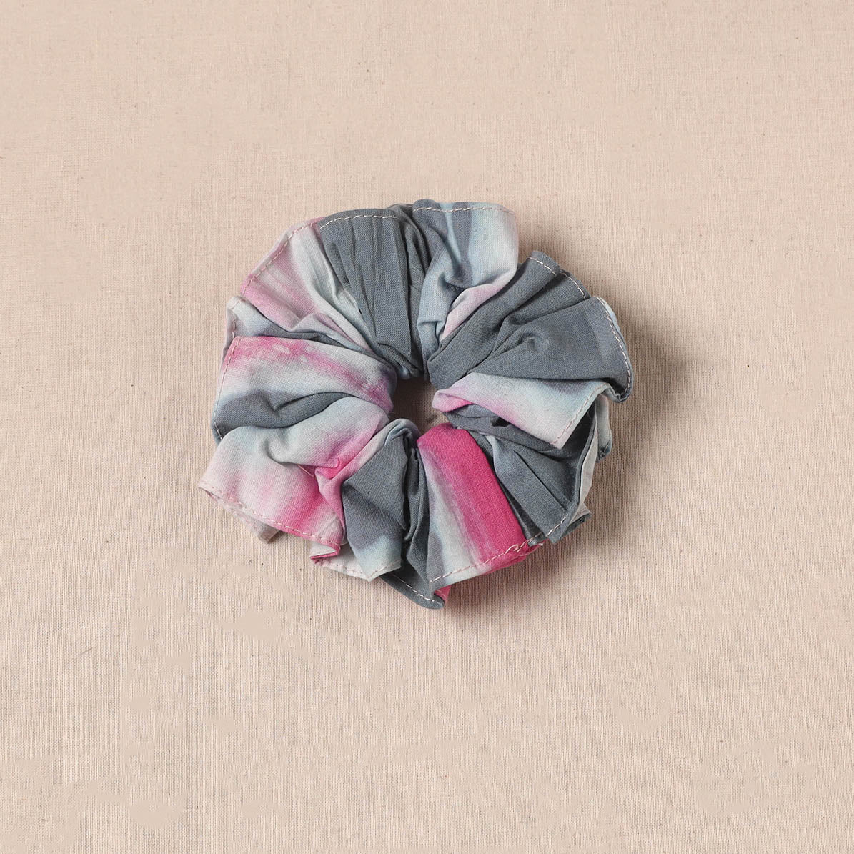 Grey - Handmade Rubber Band/Scrunchie 89 - Image 2