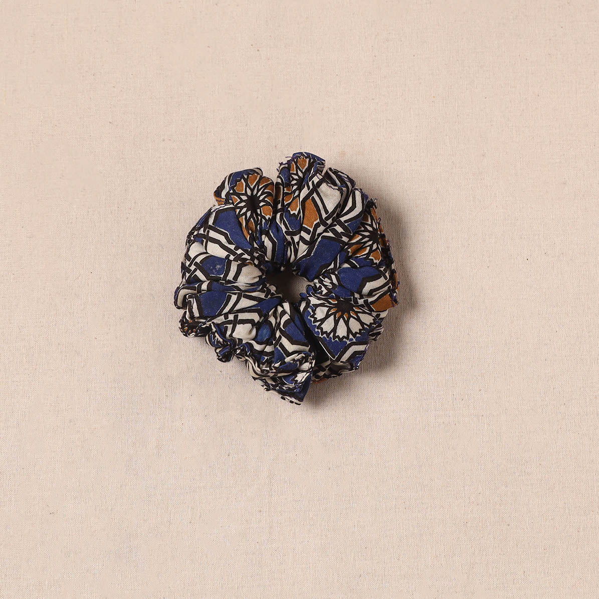 Blue - Handmade Rubber Band/Scrunchie 93 - Image 2