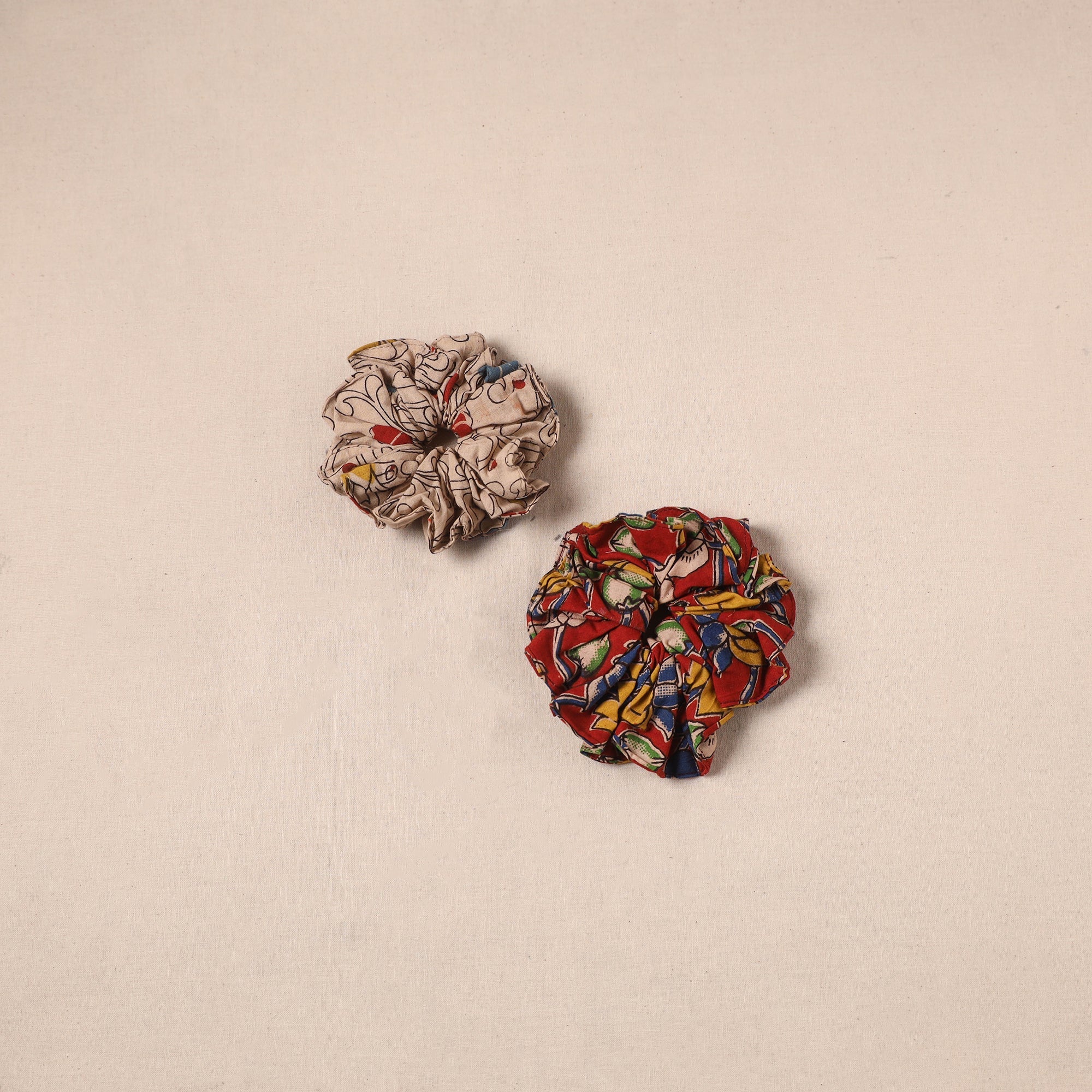 Multicolor - Handmade Rubber Band/Scrunchies (Set of 2) 13