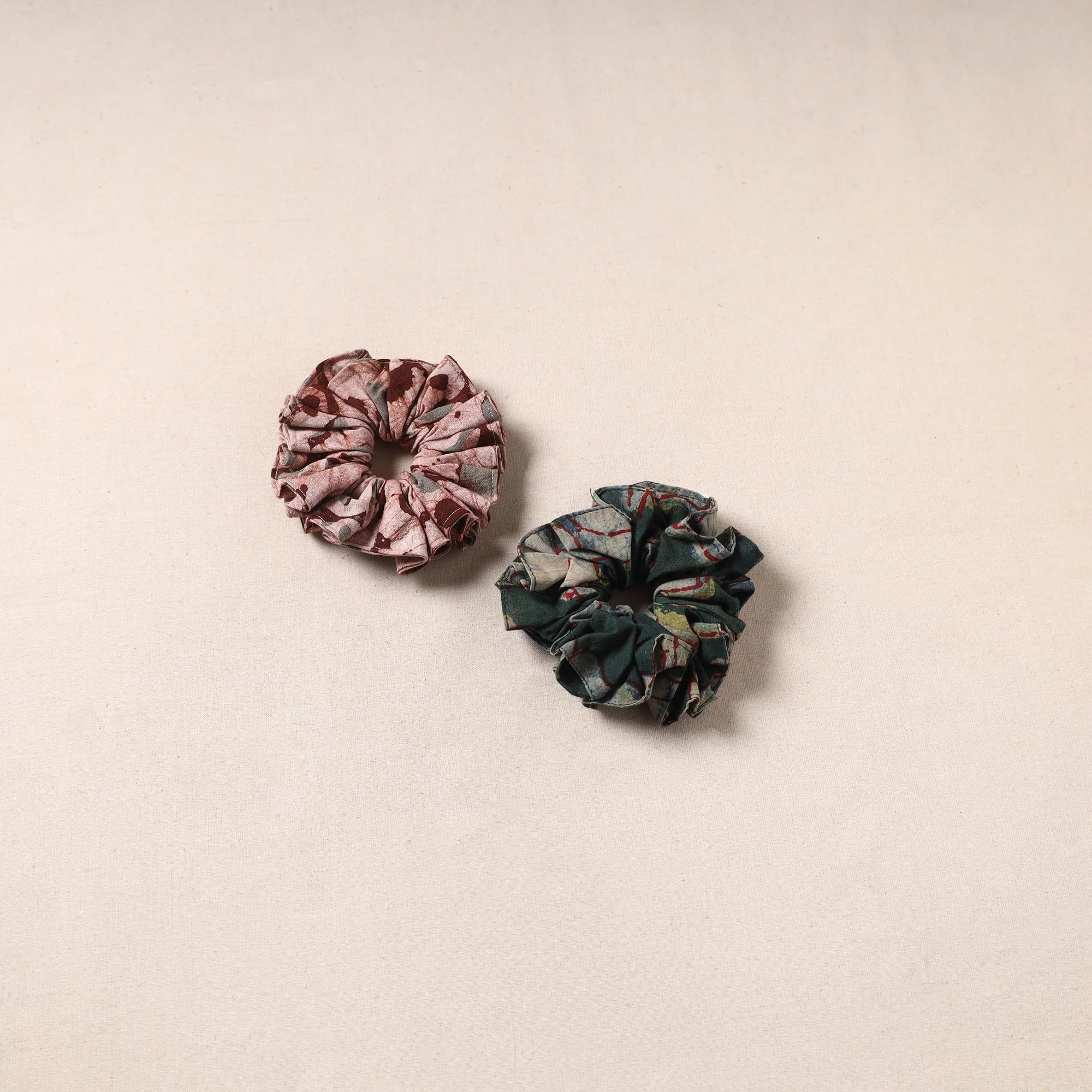 Multicolor - Handmade Rubber Band/Scrunchies (Set of 2) 148