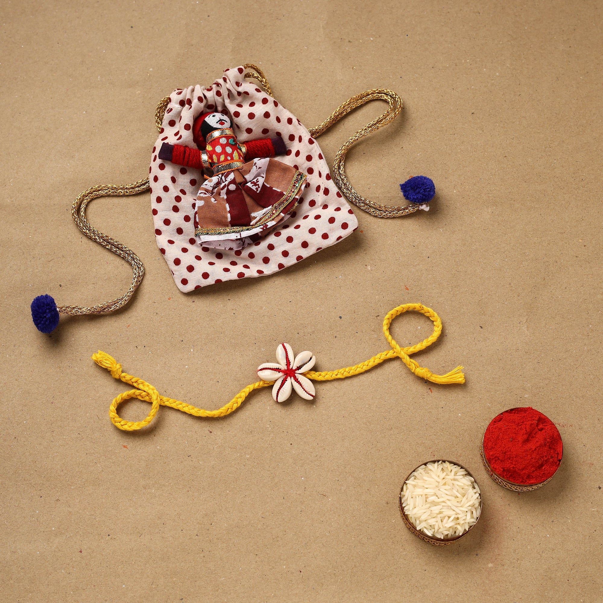 Star - Handmade Shell Work Rakhi 144