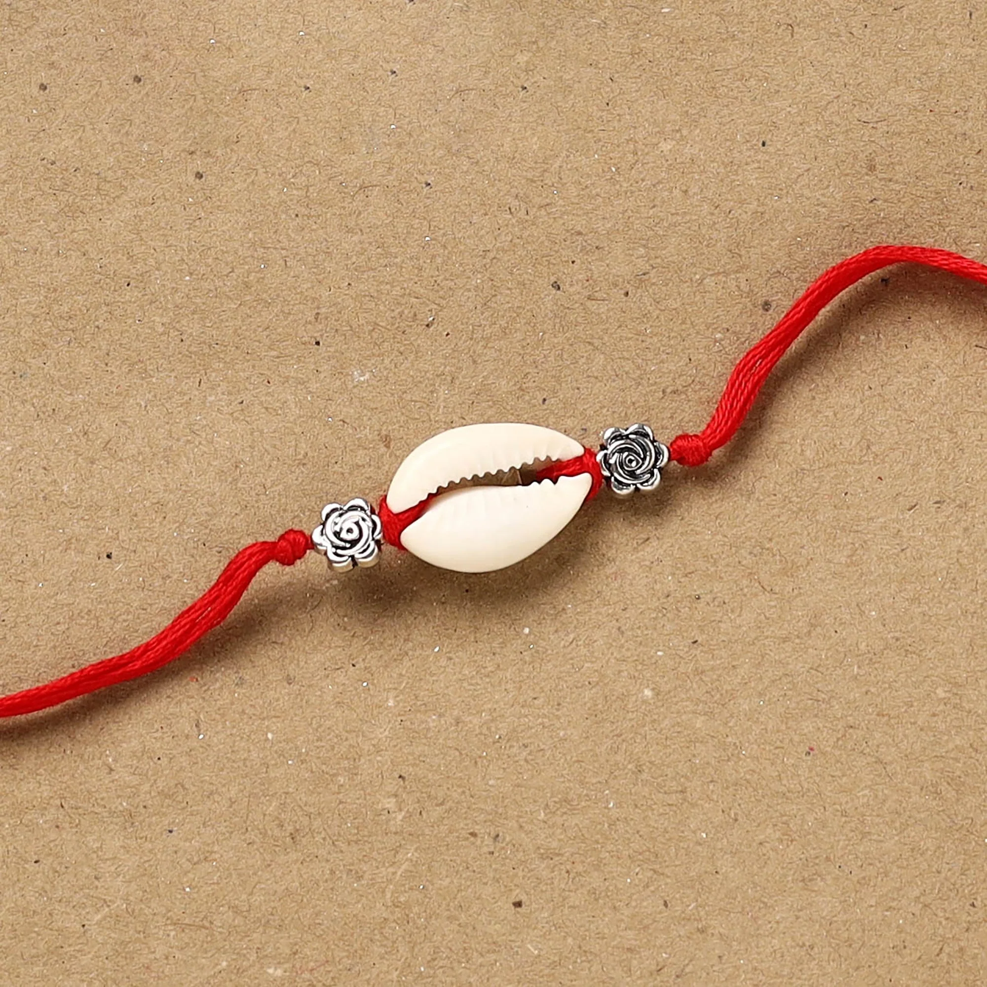 Handmade Shell Work Rakhi 148 - Image 2