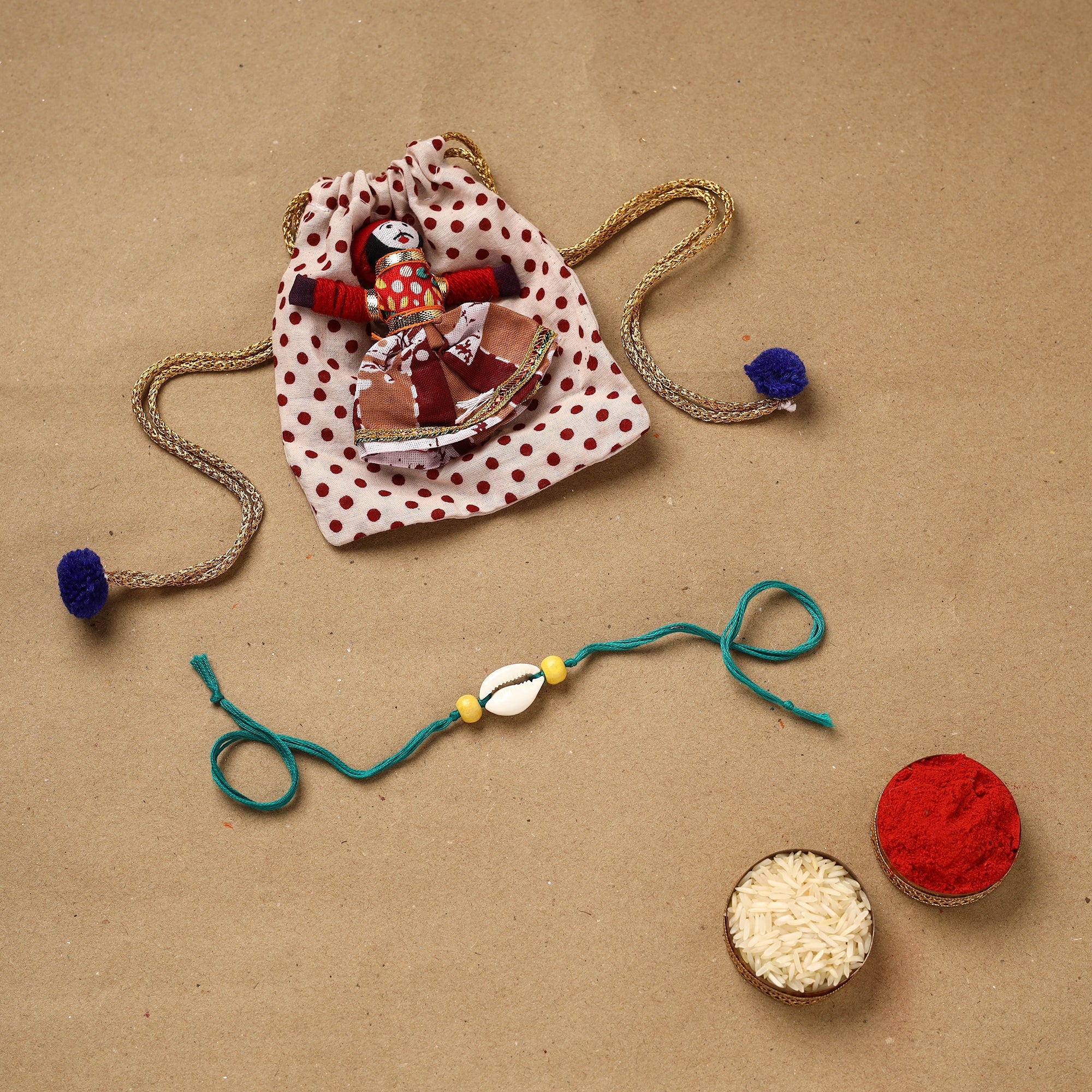 Handmade Shell Work Rakhi 150