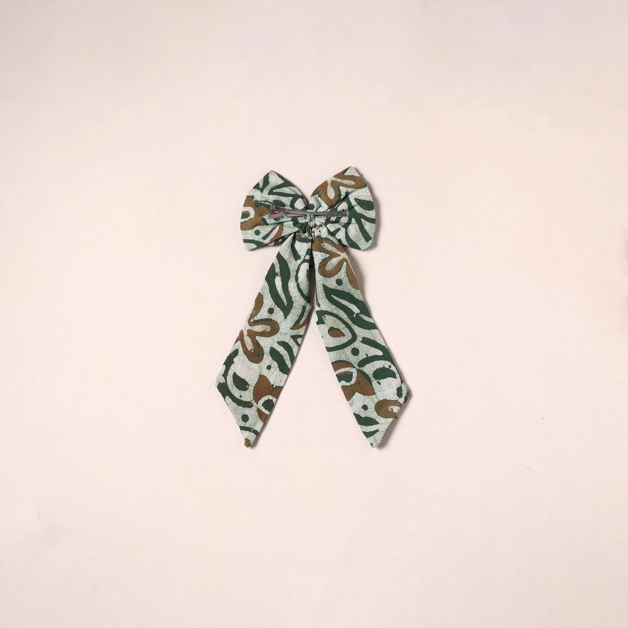 Green - Handmade Women's Bow Hair Clip 34 - Image 2
