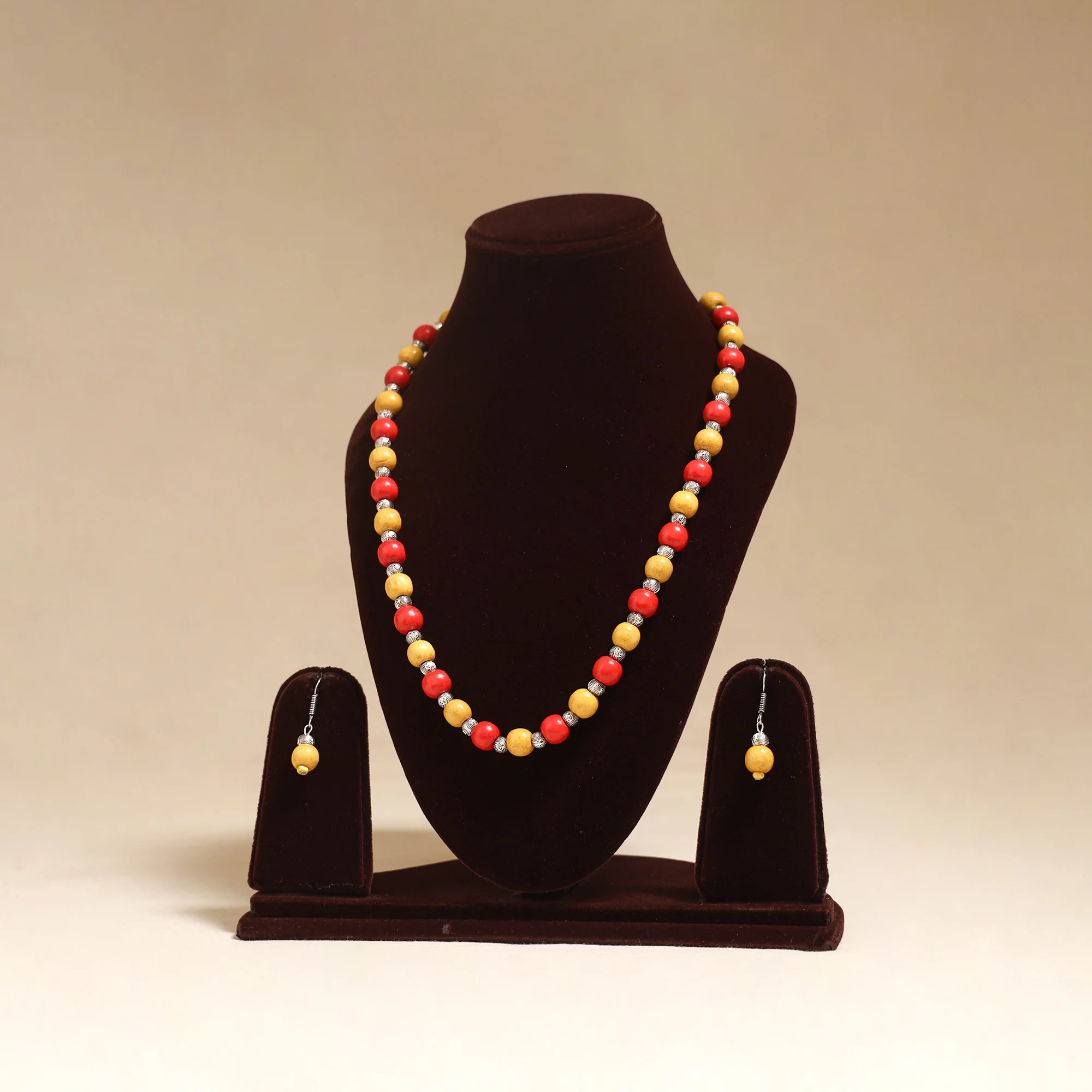 Multicolor - Handmade Wooden Beads GS Necklace Set 07