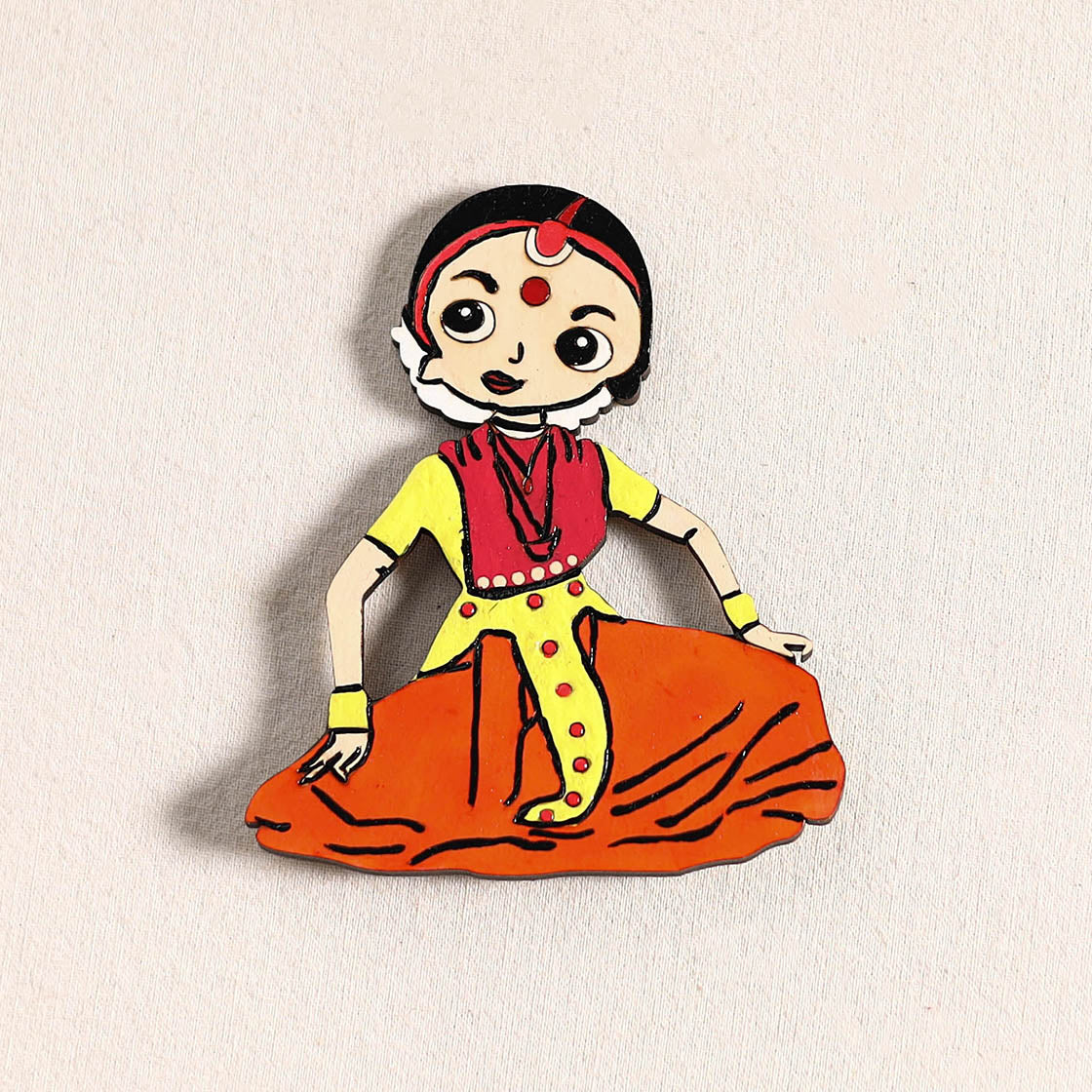 Handpainted Dancing Doll Fridge Magnet 01 - Image 2