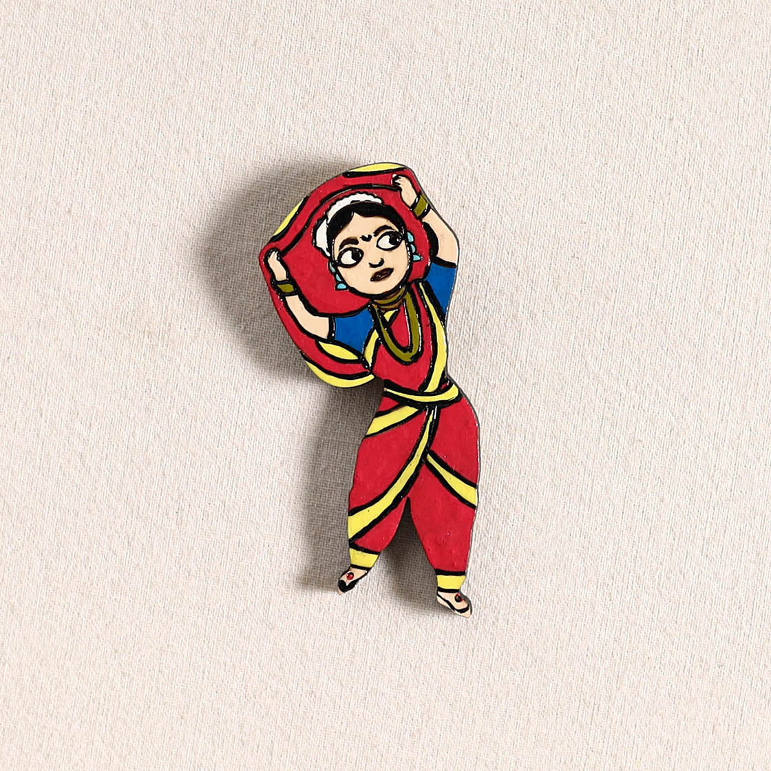 Handpainted Dancing Doll Fridge Magnet 04 - Image 2
