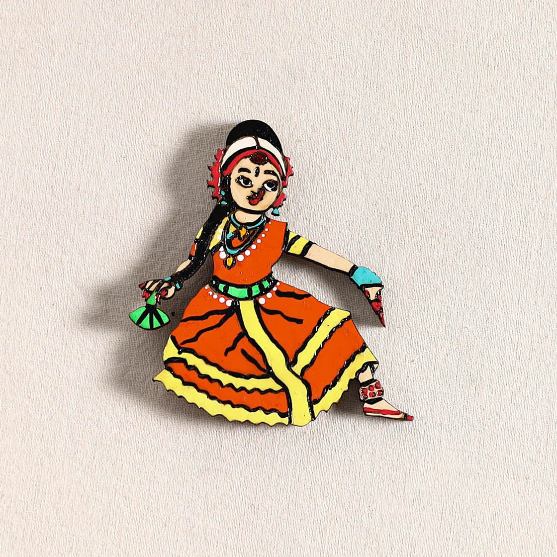 Handpainted Dancing Doll Fridge Magnet 29 - Image 2
