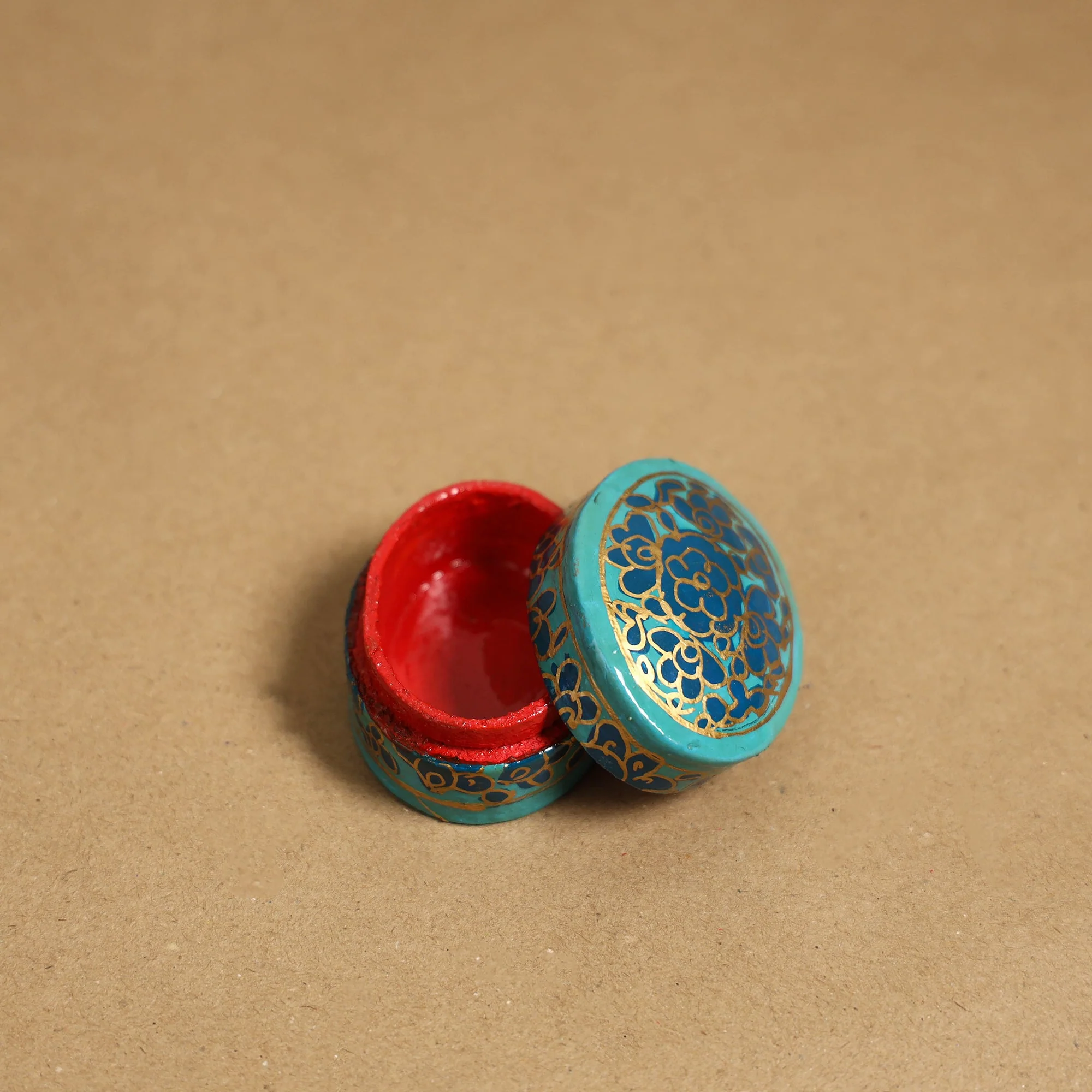 Blue - Handpainted Paper Mache Multipurpose Box 05 - Image 3
