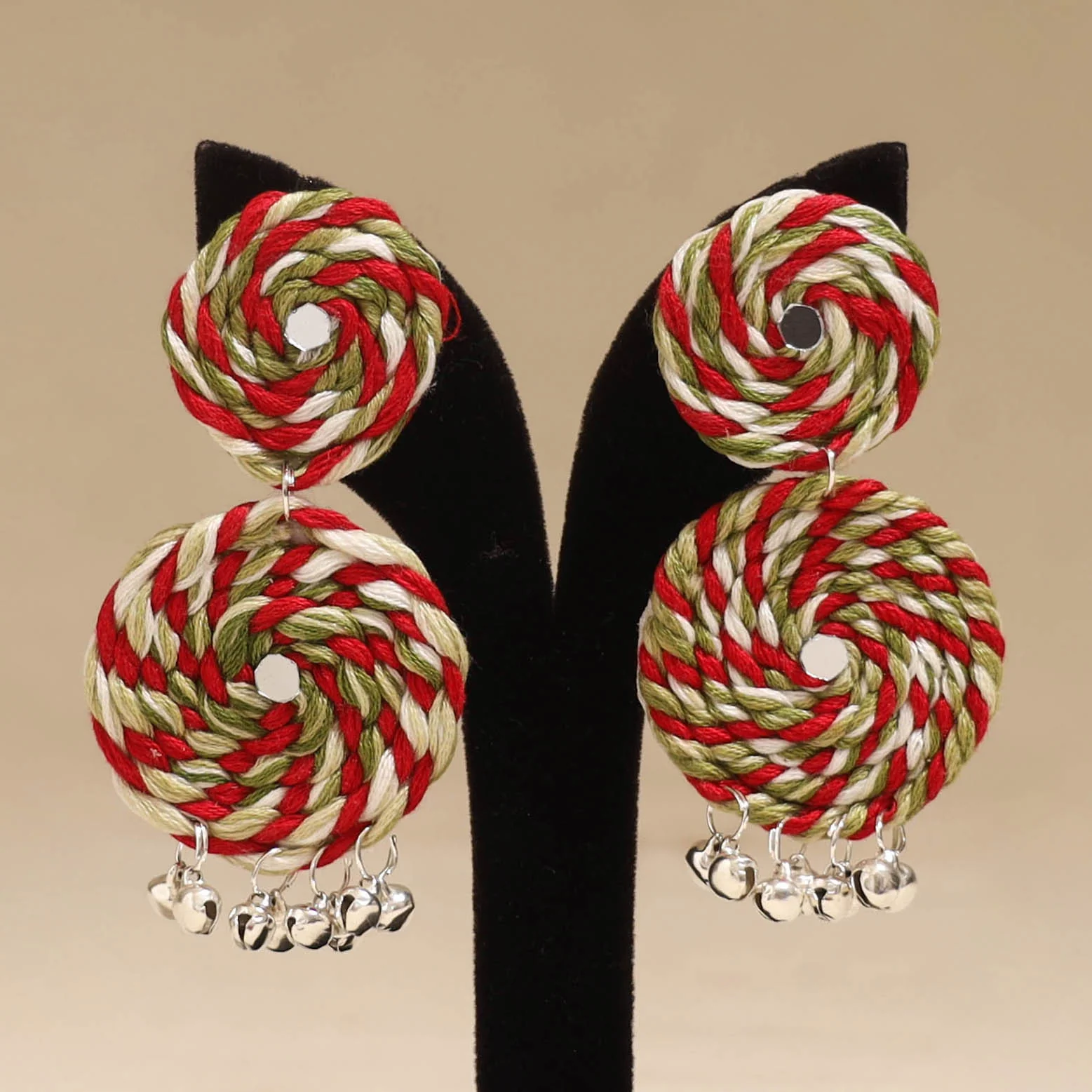 Multicolor - Hania Ghungroo Work Thread Earrings - Image 2