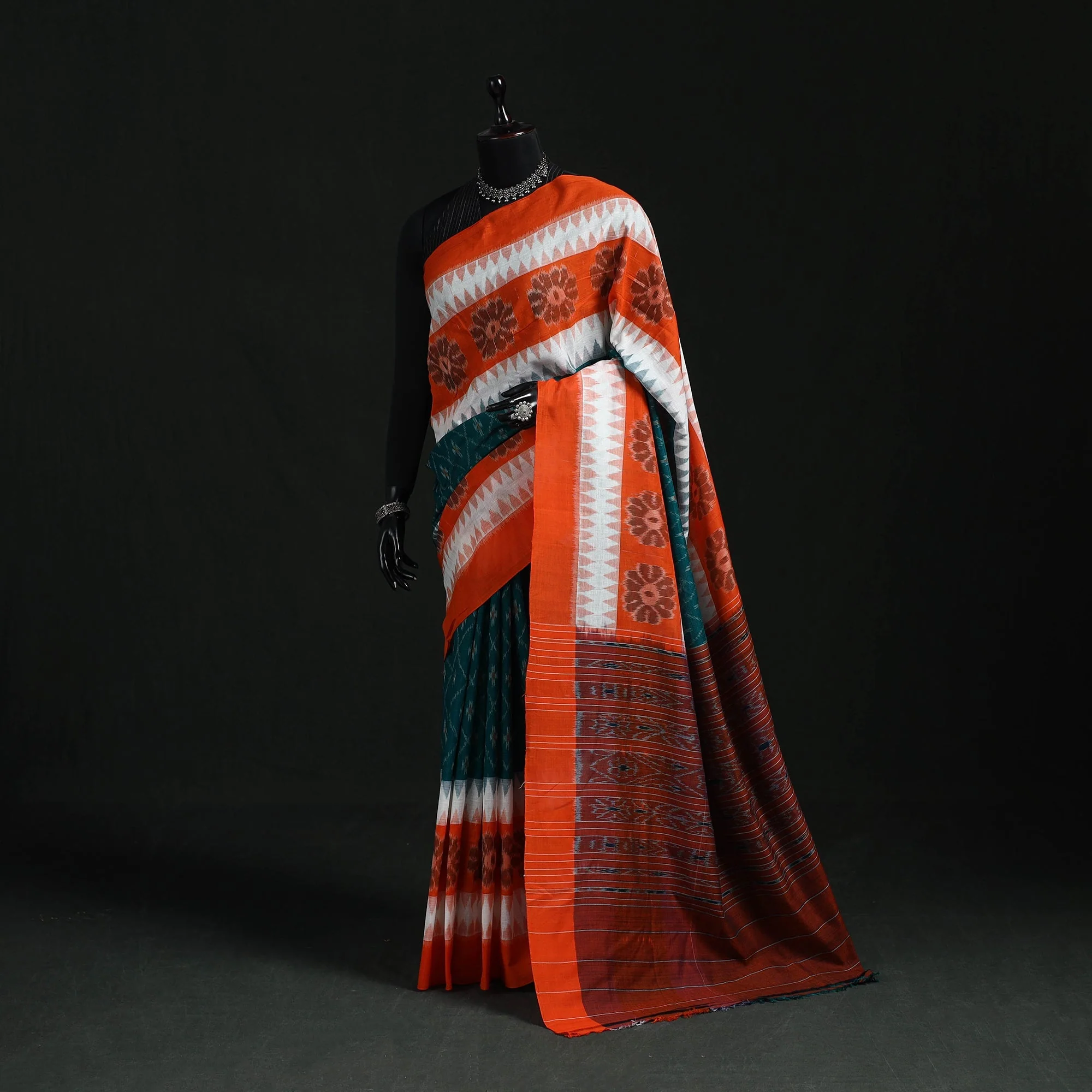 Multicolor - Ikat Handloom Cotton Sambalpuri Saree 52