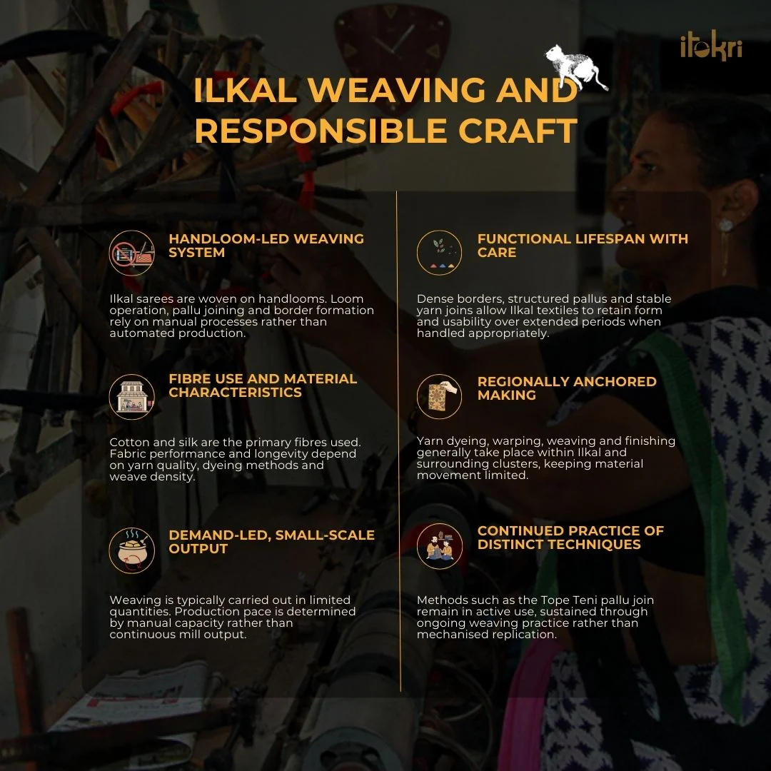 Black - Ilkal Kasuti Embroidery Cotton 3pc Unstitched Dress Material Suit Set 07 - Image 7