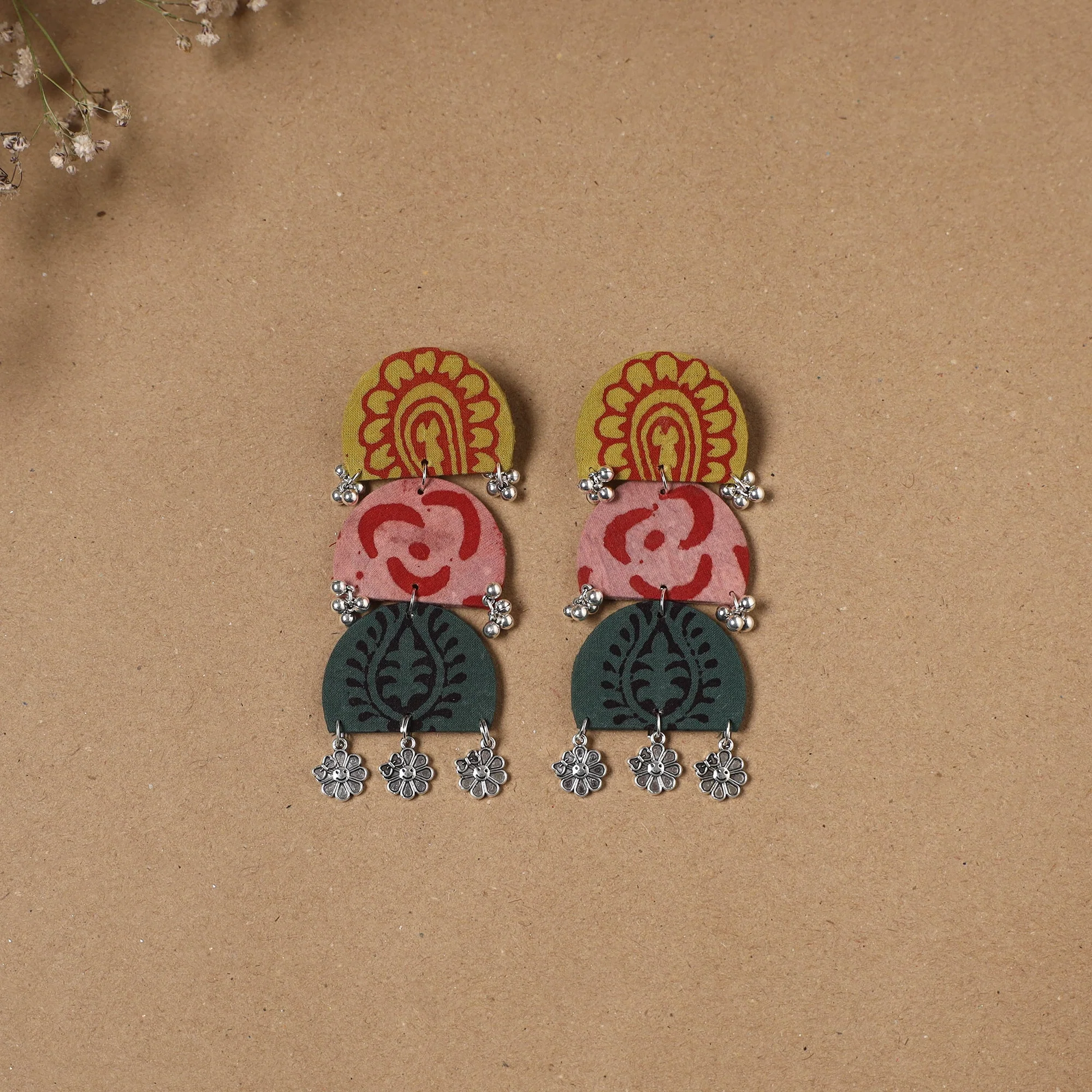 Multicolor - Ishika Ghungroo Work Fabart Handmade Earrings