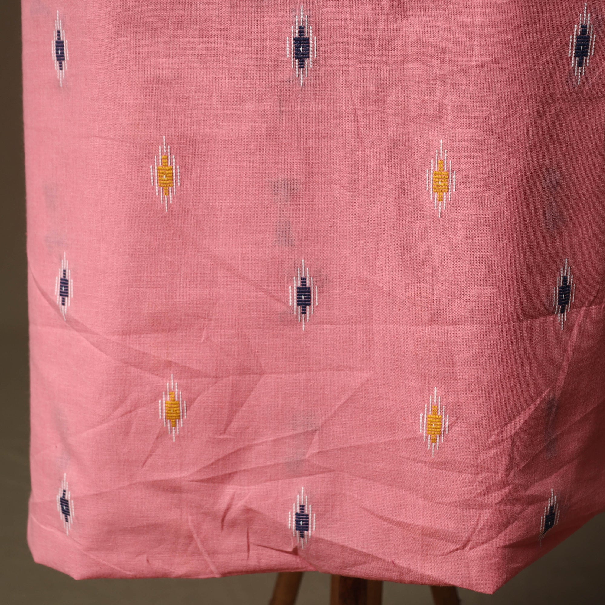 Maroon - Pink - Jacquard Cotton 2pc Unstitched Dress Material Kurta Set 47 - Image 5