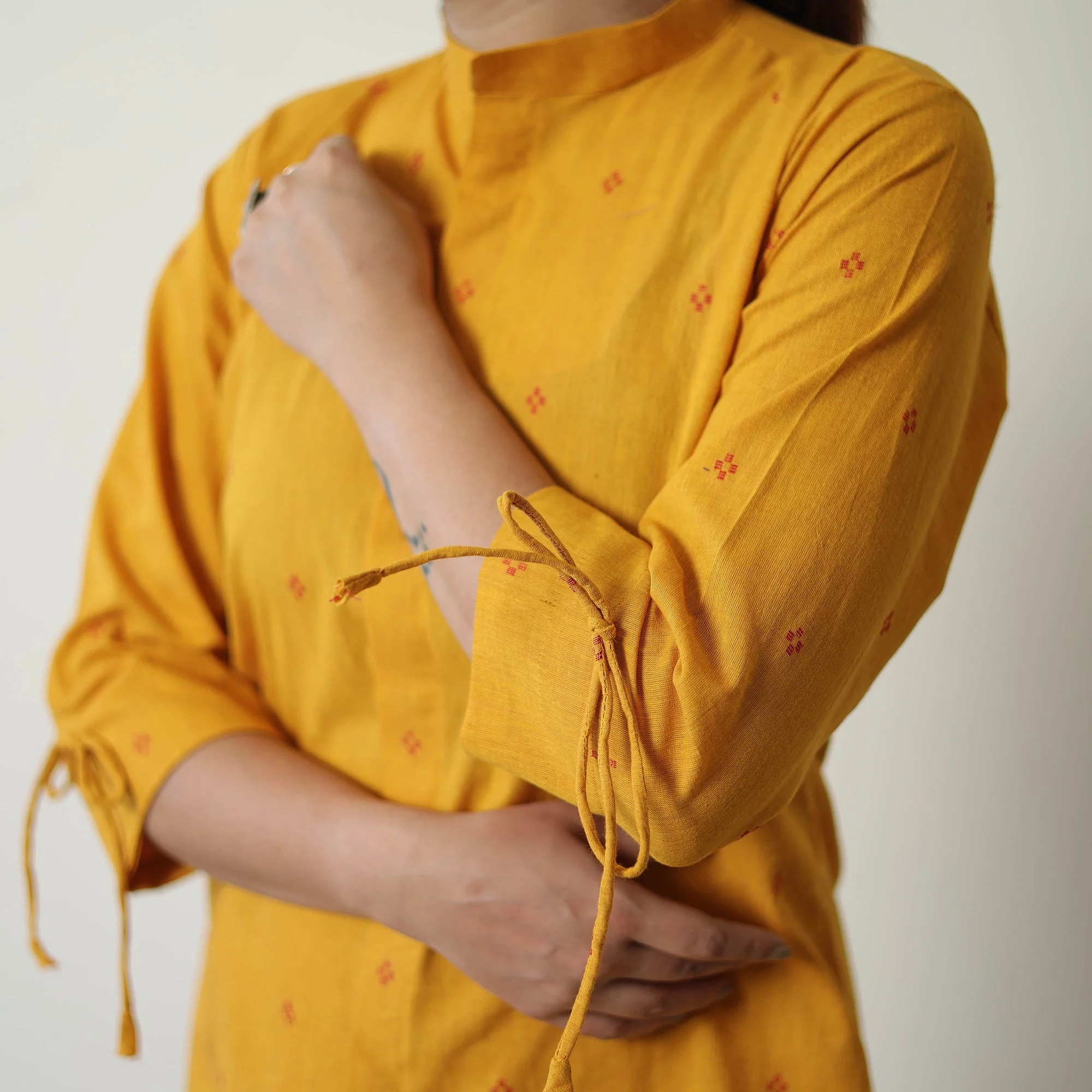 Yellow - Jacquard Cotton Co-Ord Set 01 - Image 7