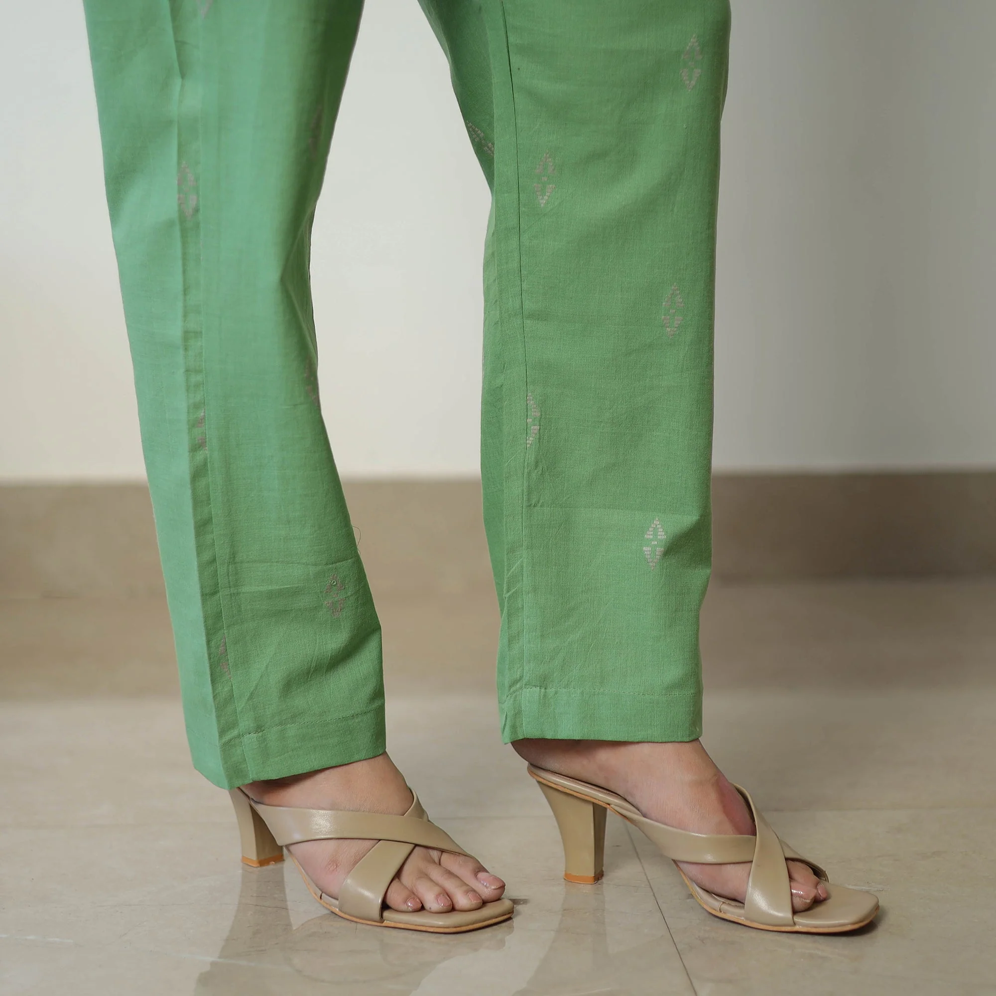 Green - Jacquard Cotton Co-Ord Set 03 - Image 6